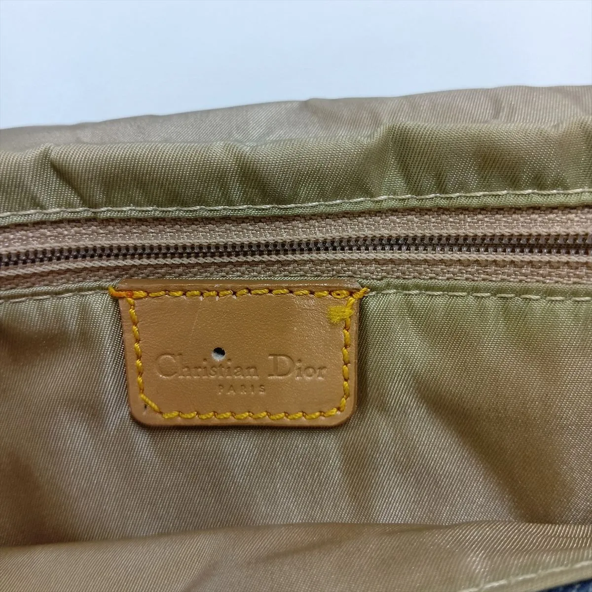 Maris Pearl Denim x Leather Shoulder Bag, Navy x Brown, Outlet — view 14