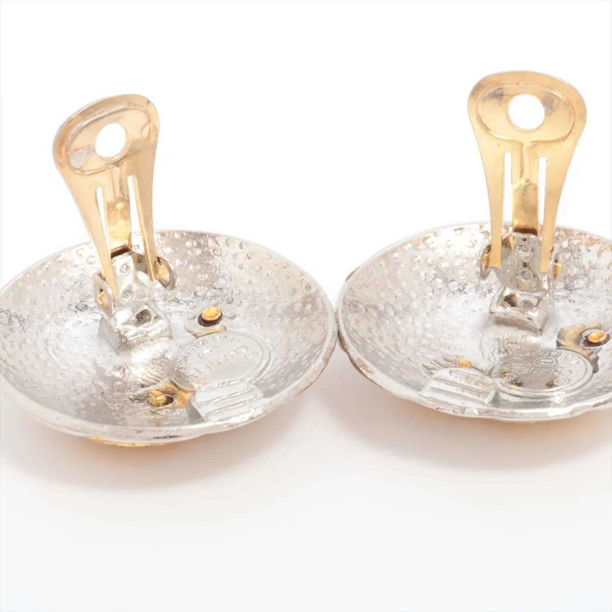 Coco Mark Matelassé Earrings (Pair) Metal Silver x Gold (Dents, — view 4