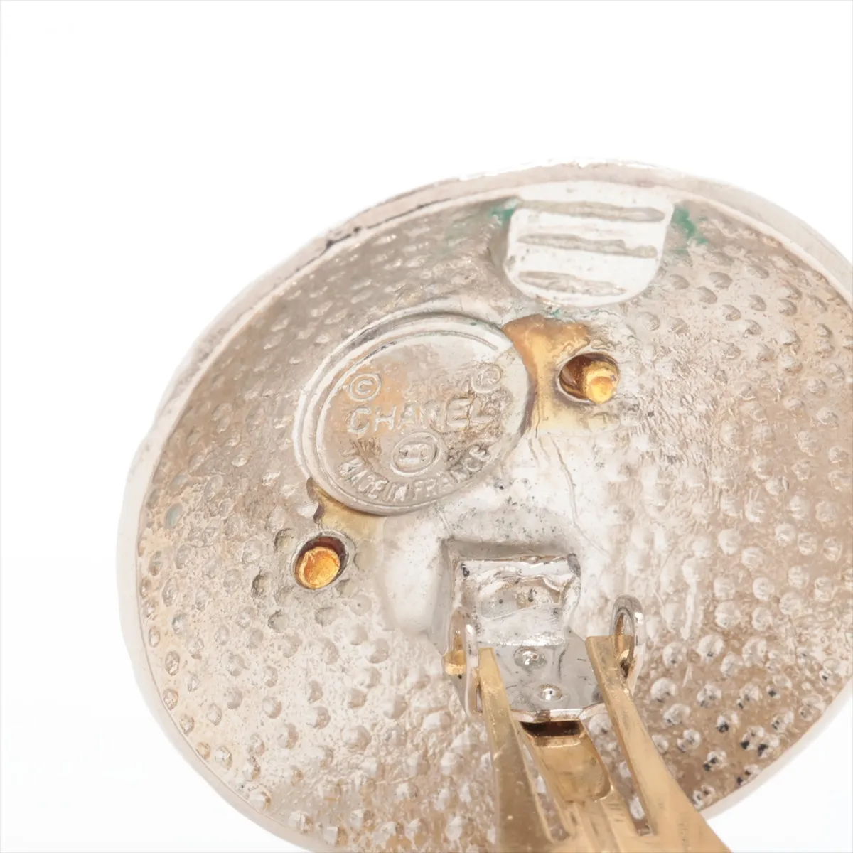Coco Mark Matelassé Earrings (Pair) Metal Silver x Gold (Dents, — view 5