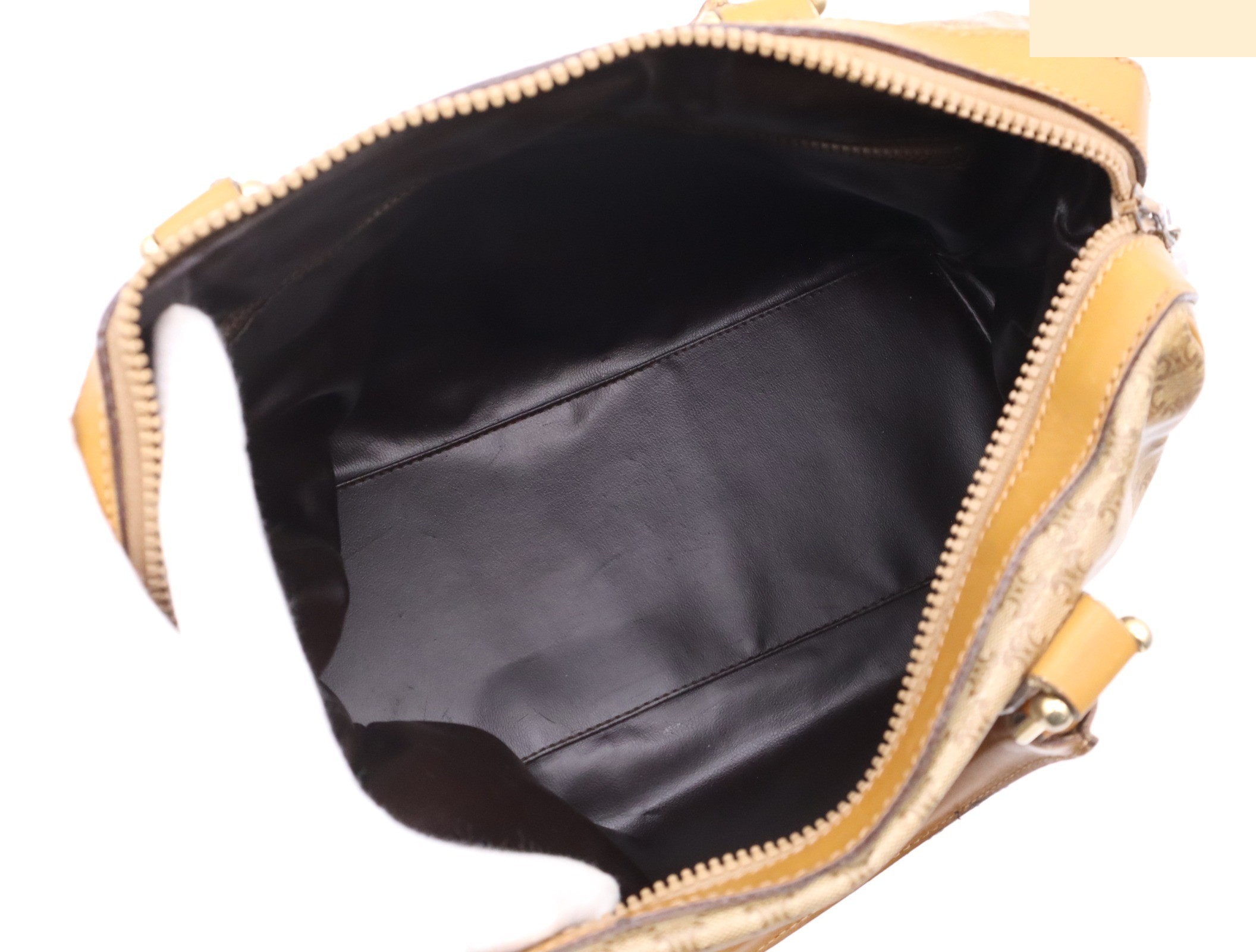 Leather Macadam Mini Boston Bag, Beige/Brown — view 7