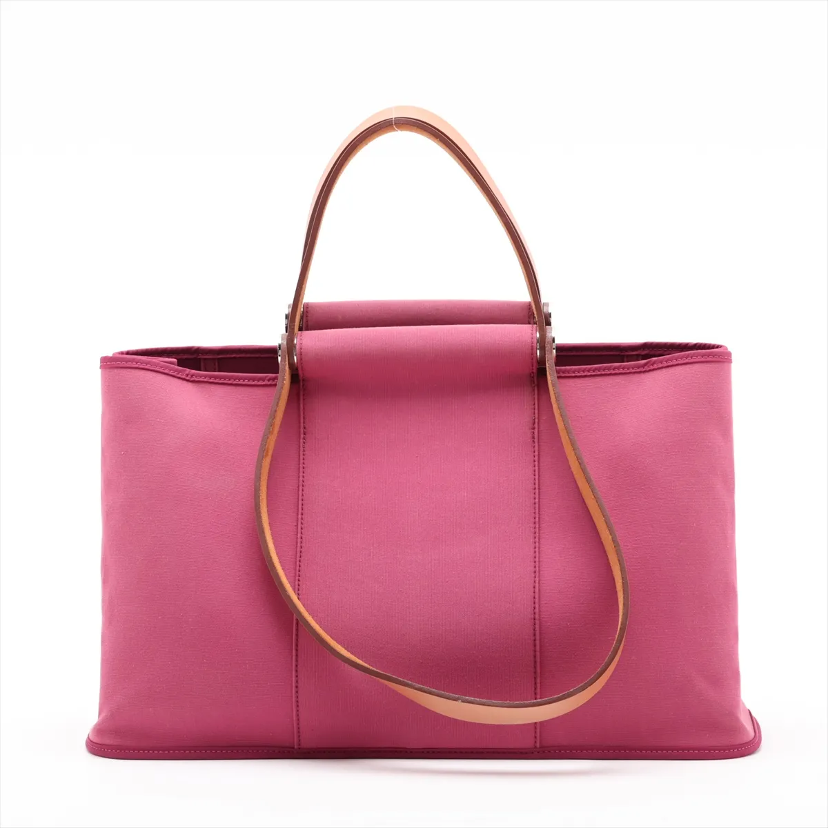 Cabas Elan 39 PM Toile Officier x Leather Purple Silver Hardware O:2011 — view 2