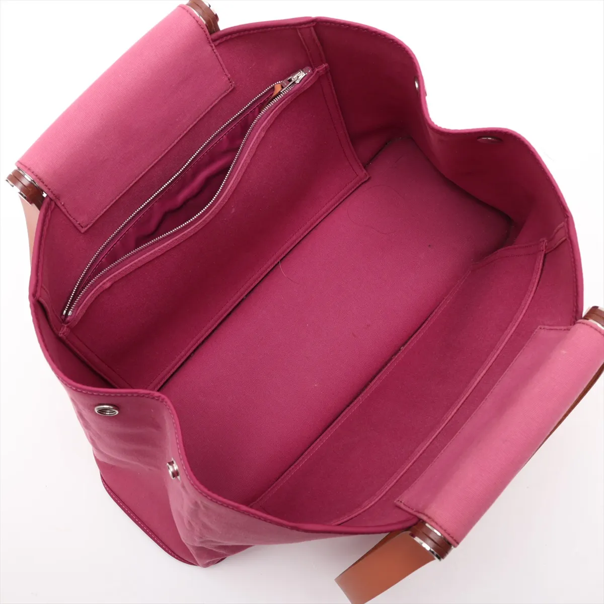 Cabas Elan 39 PM Toile Officier x Leather Purple Silver Hardware O:2011 — view 7