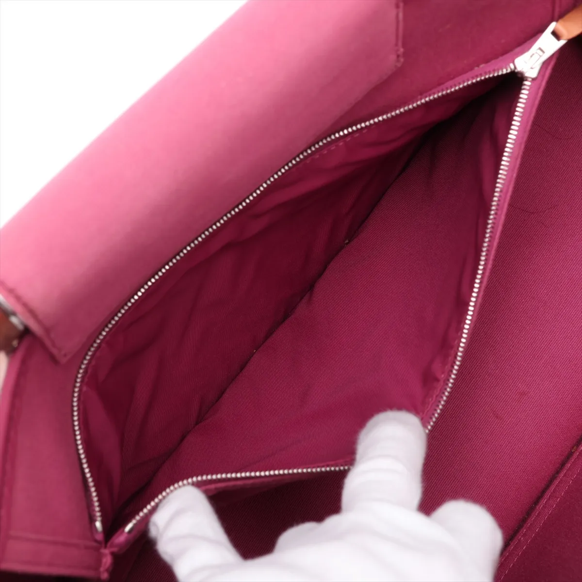 Cabas Elan 39 PM Toile Officier x Leather Purple Silver Hardware O:2011 — view 8