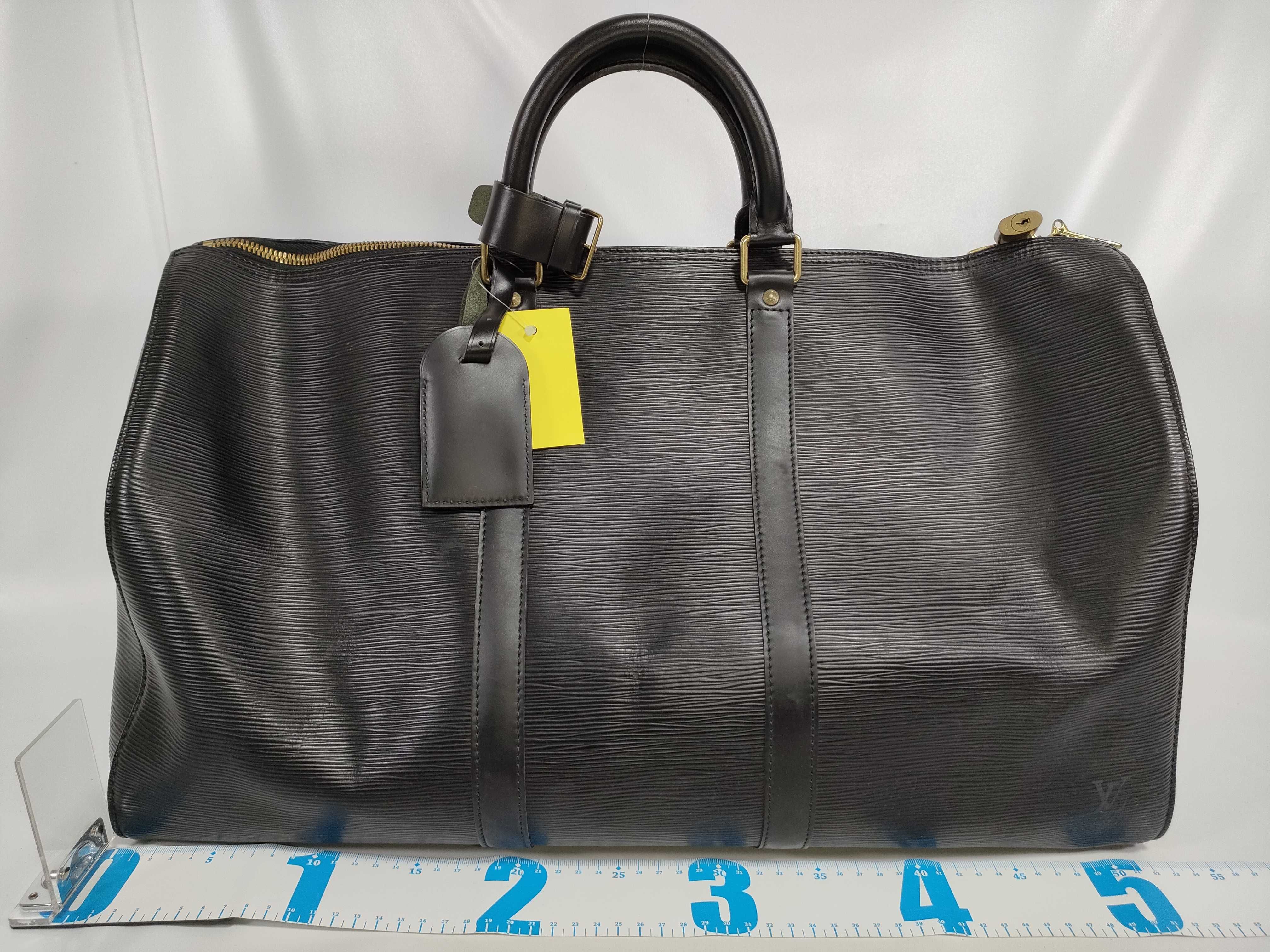 Epi Keepall 50 Black Boston Bag — view 2