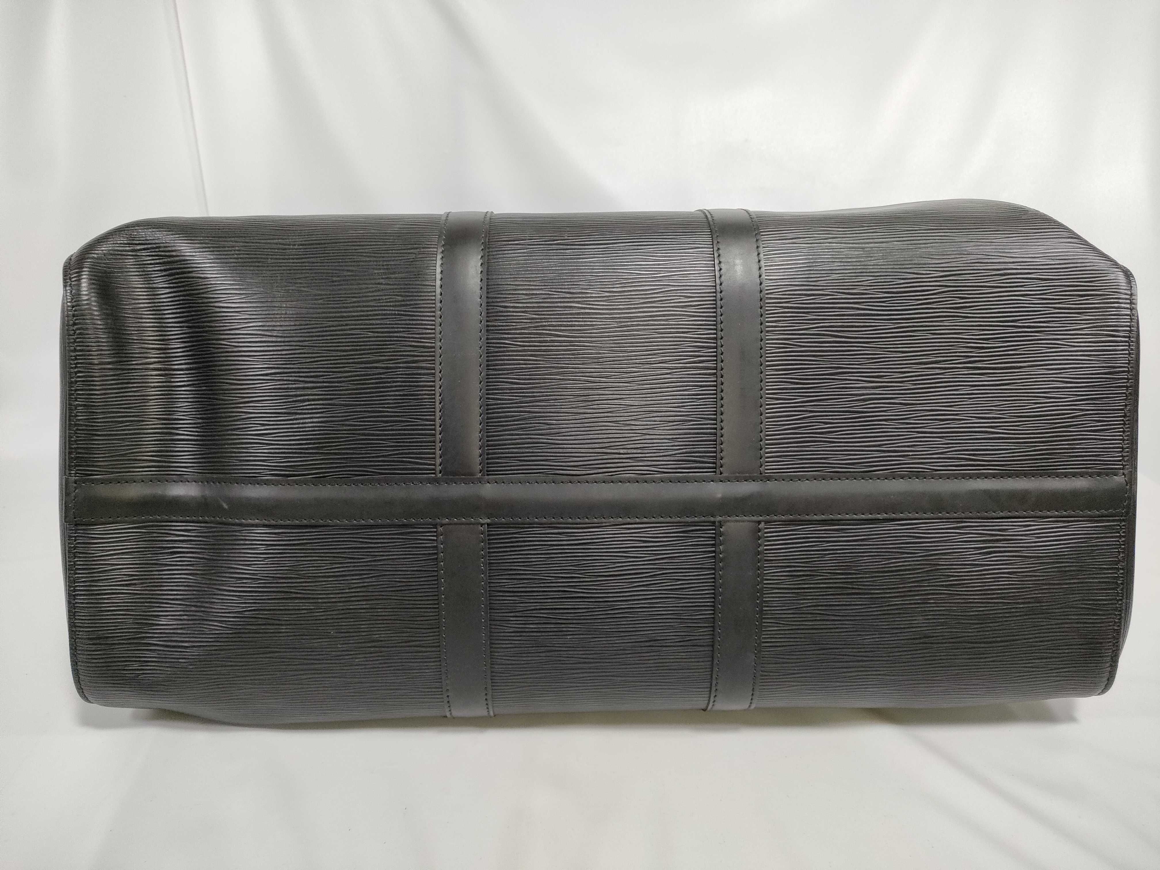 Epi Keepall 50 Black Boston Bag — view 7