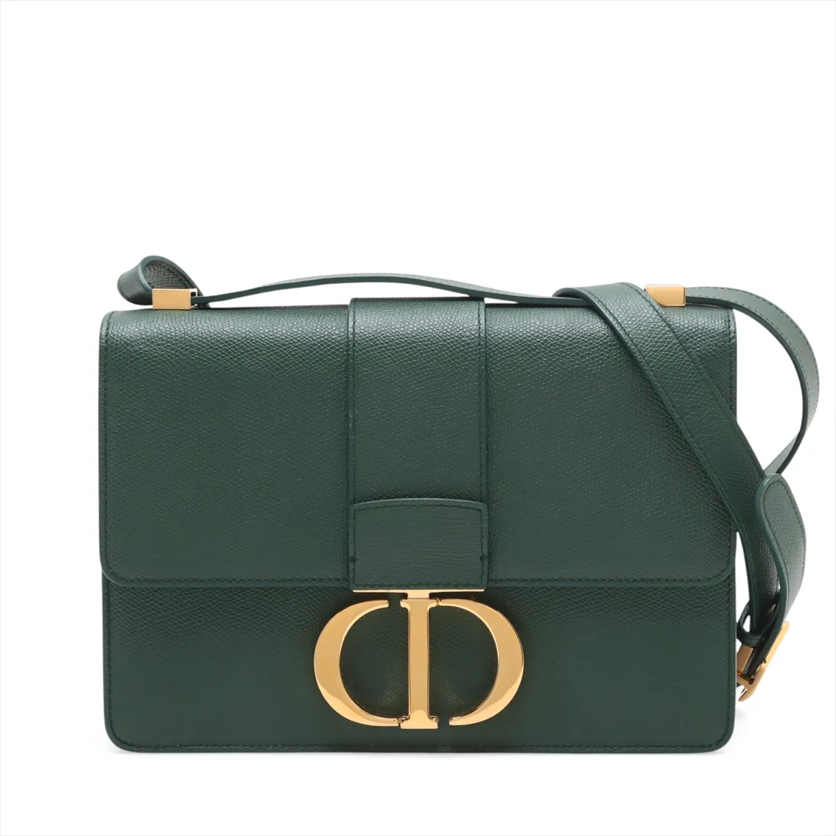 Montaigne 30 Leather Shoulder Bag, Green