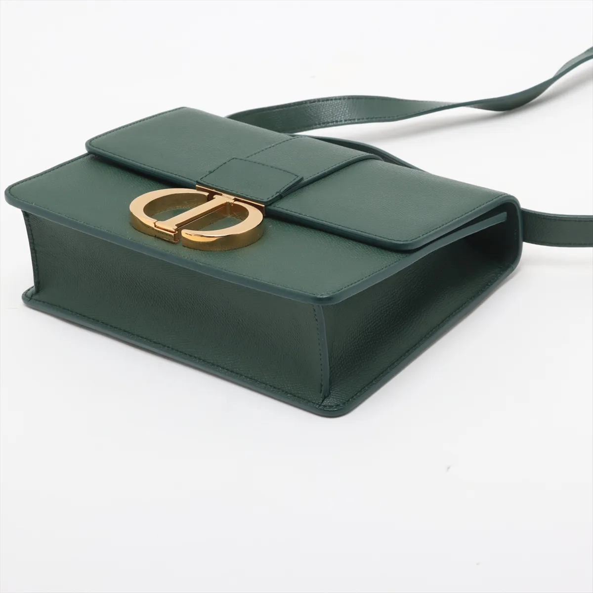 Montaigne 30 Leather Shoulder Bag, Green — view 3