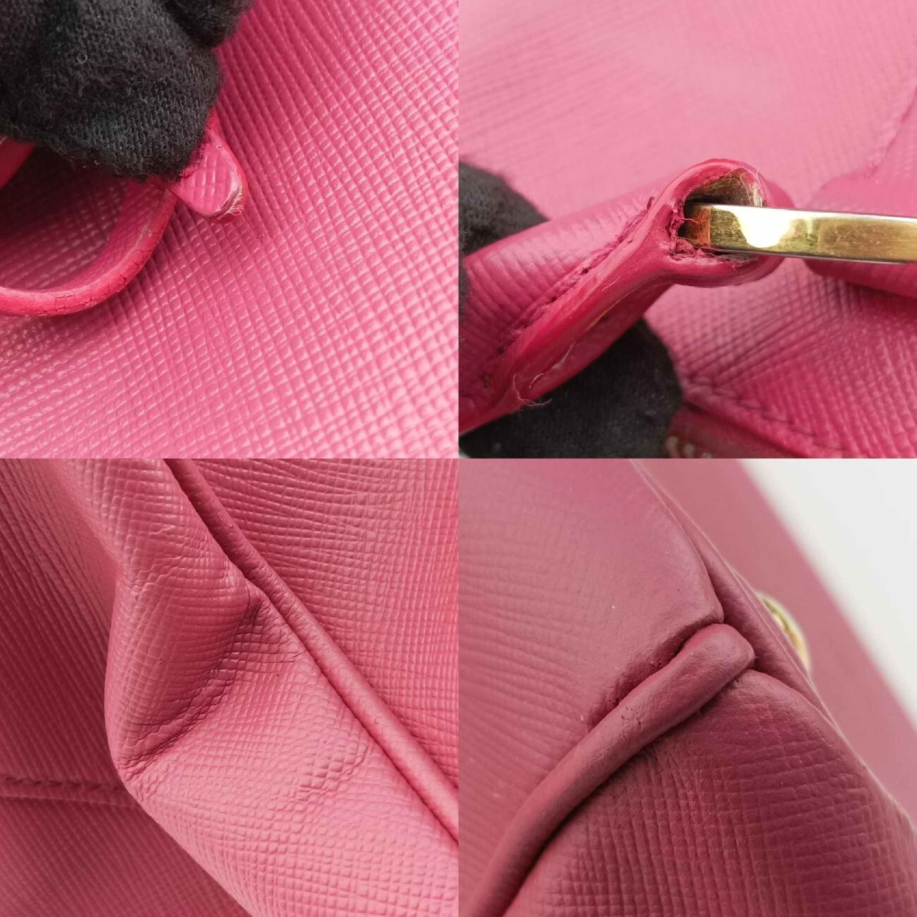 Galleria Pink Saffiano Leather Shoulder Bag BN1786 117 — view 11