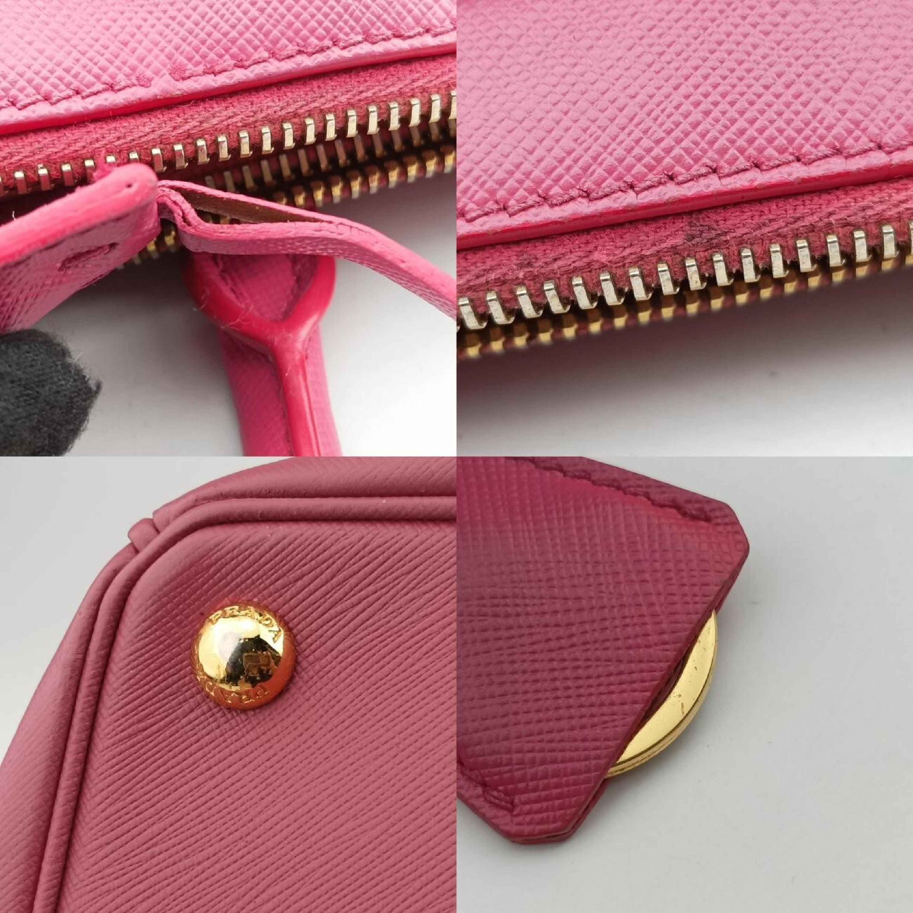 Galleria Pink Saffiano Leather Shoulder Bag BN1786 117 — view 12