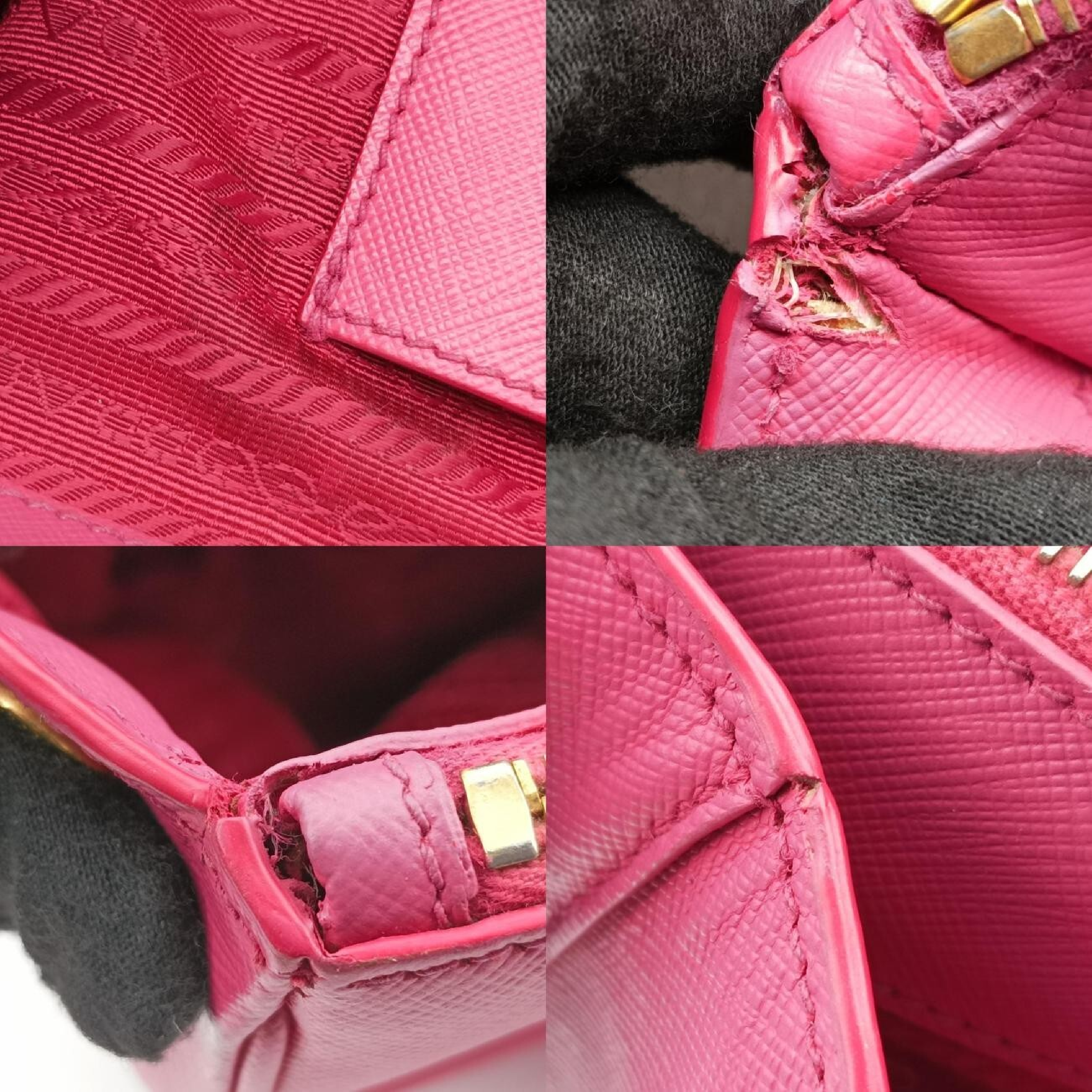 Galleria Pink Saffiano Leather Shoulder Bag BN1786 117 — view 9