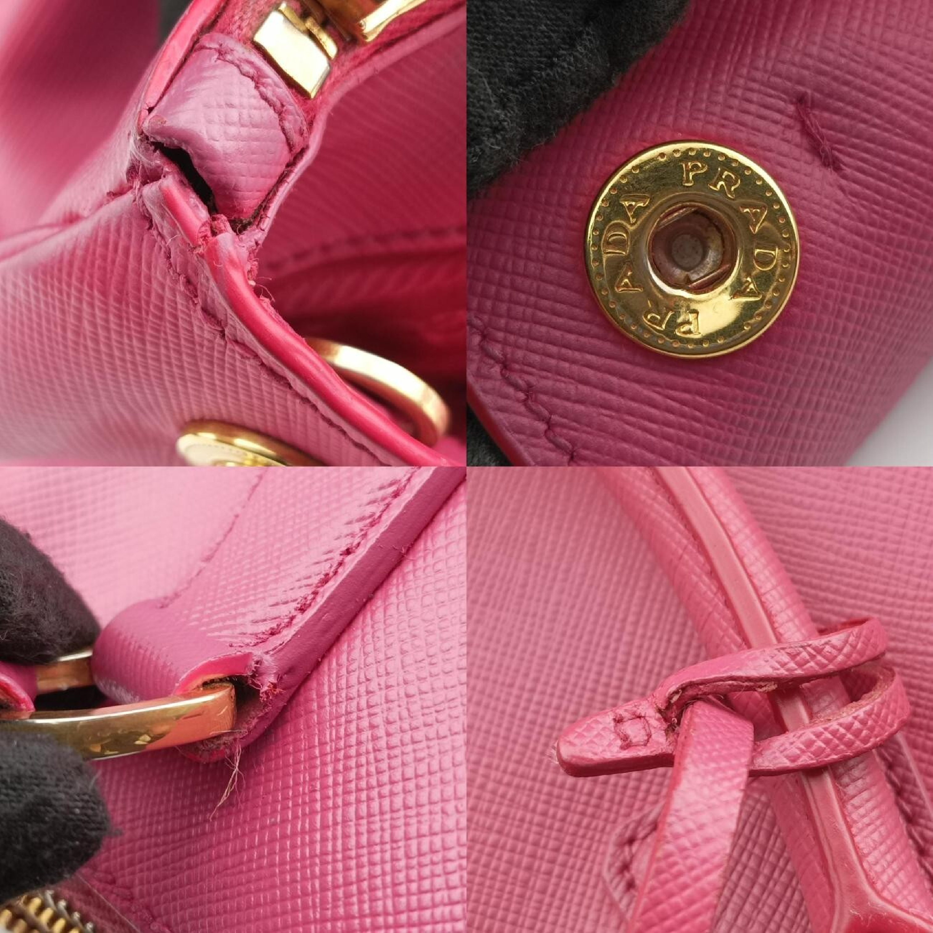 Galleria Pink Saffiano Leather Shoulder Bag BN1786 117 — view 10