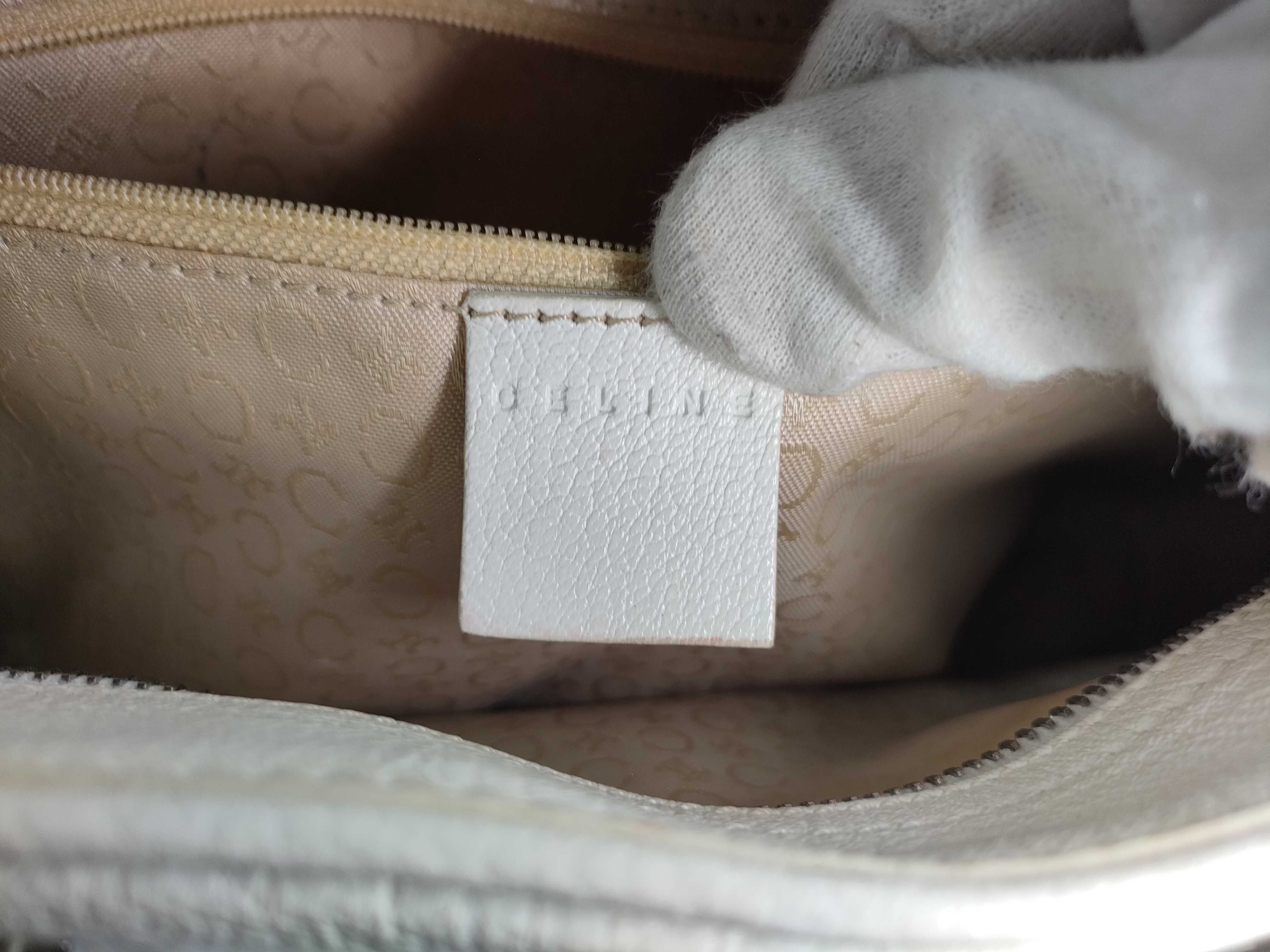 Triomphe Mini Boston Bag, White Handbag — view 13