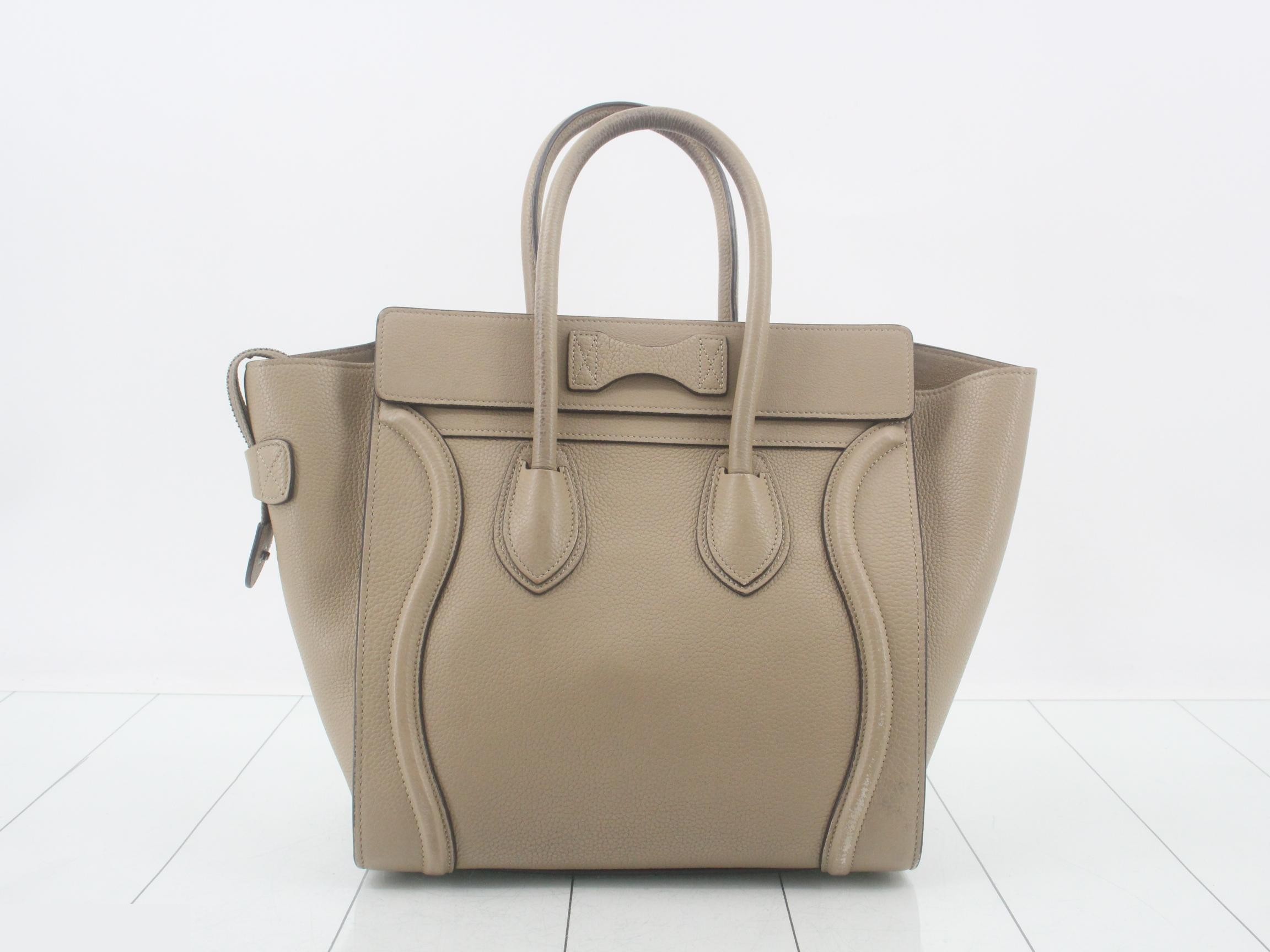 Luggage Micro Shopper Leather Beige — view 2