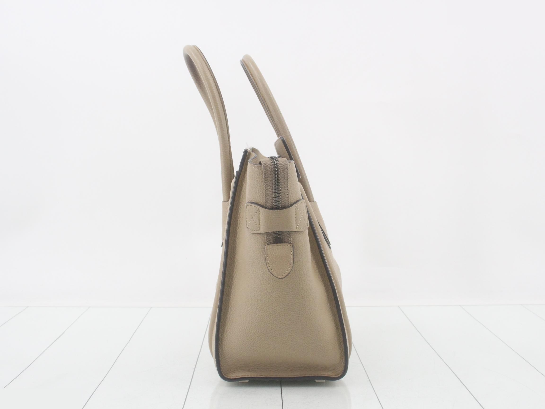 Luggage Micro Shopper Leather Beige — view 3