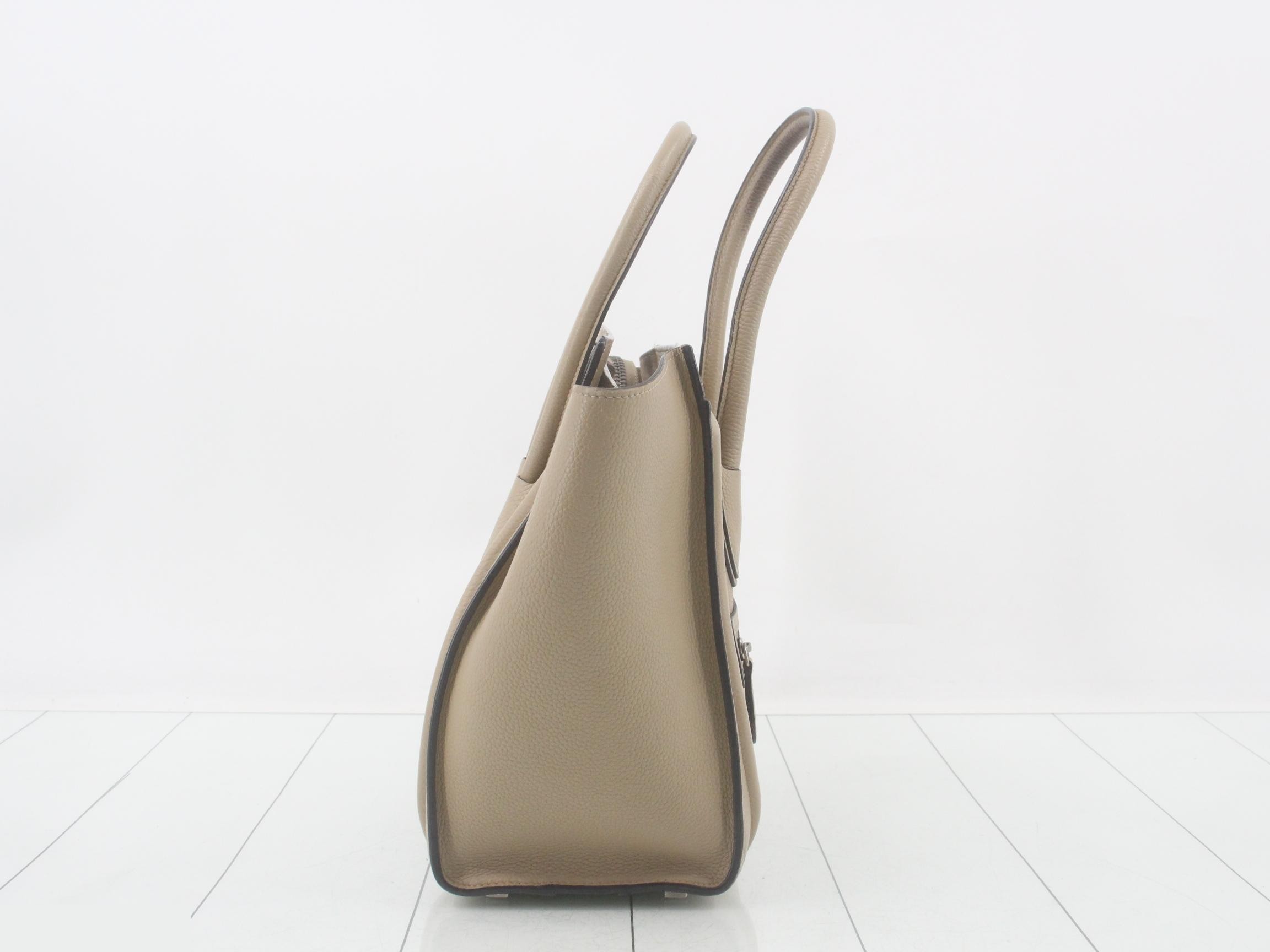 Luggage Micro Shopper Leather Beige — view 4