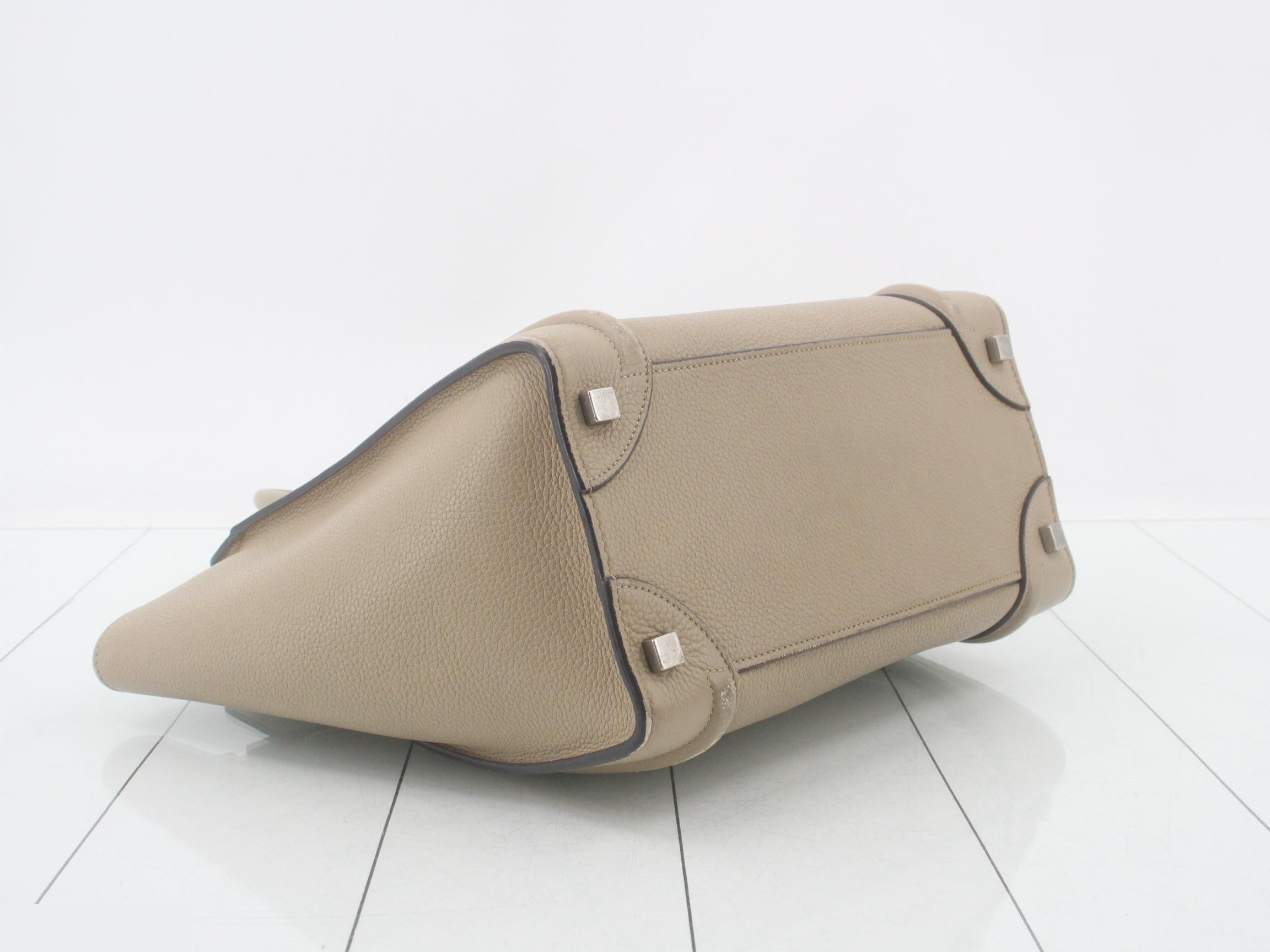Luggage Micro Shopper Leather Beige — view 5