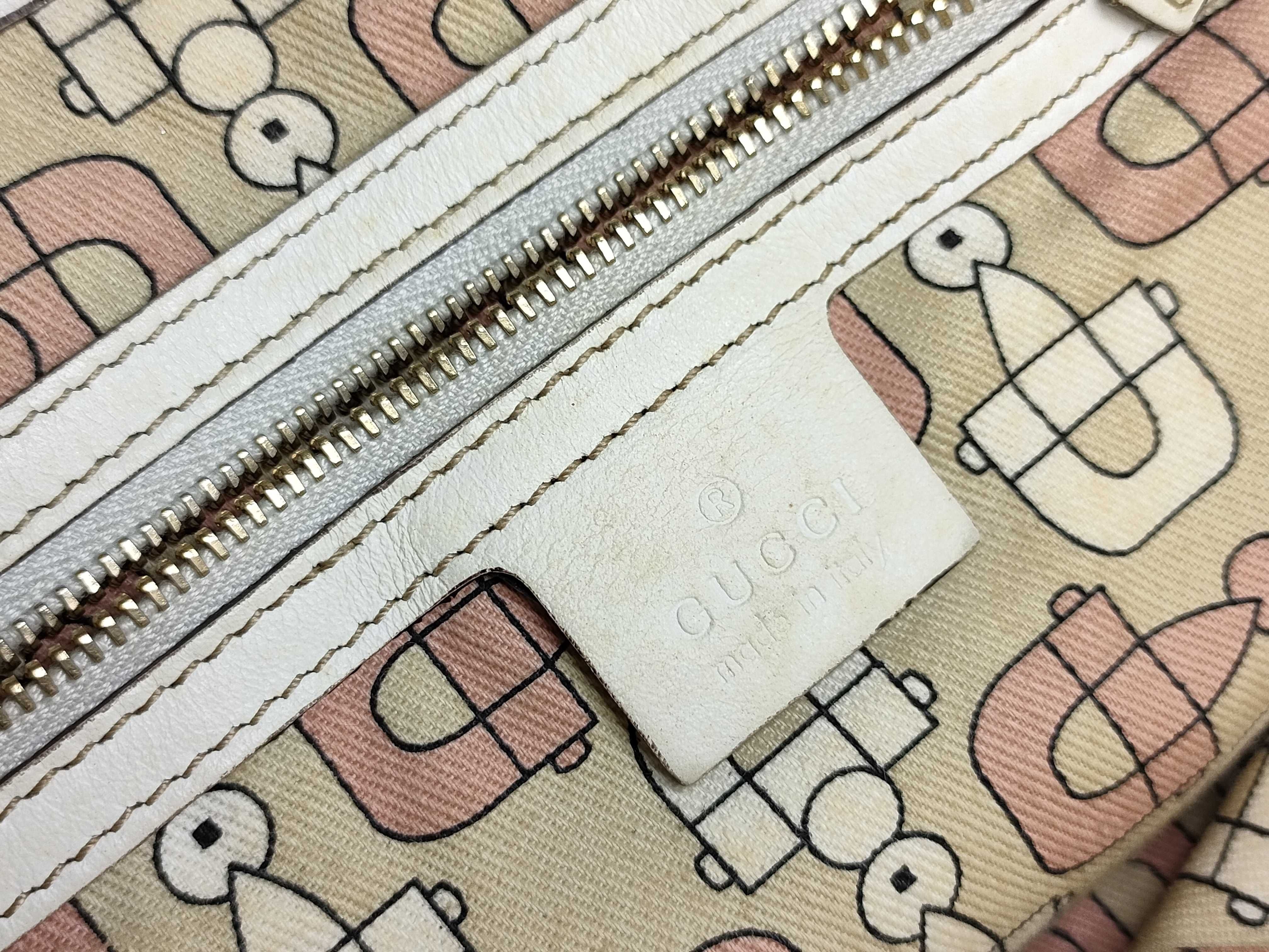 GG Canvas Gucci 139261 GG Canvas Sherry Line Jolicœur Tote Bag Leather Brown Tote Bag — view 11