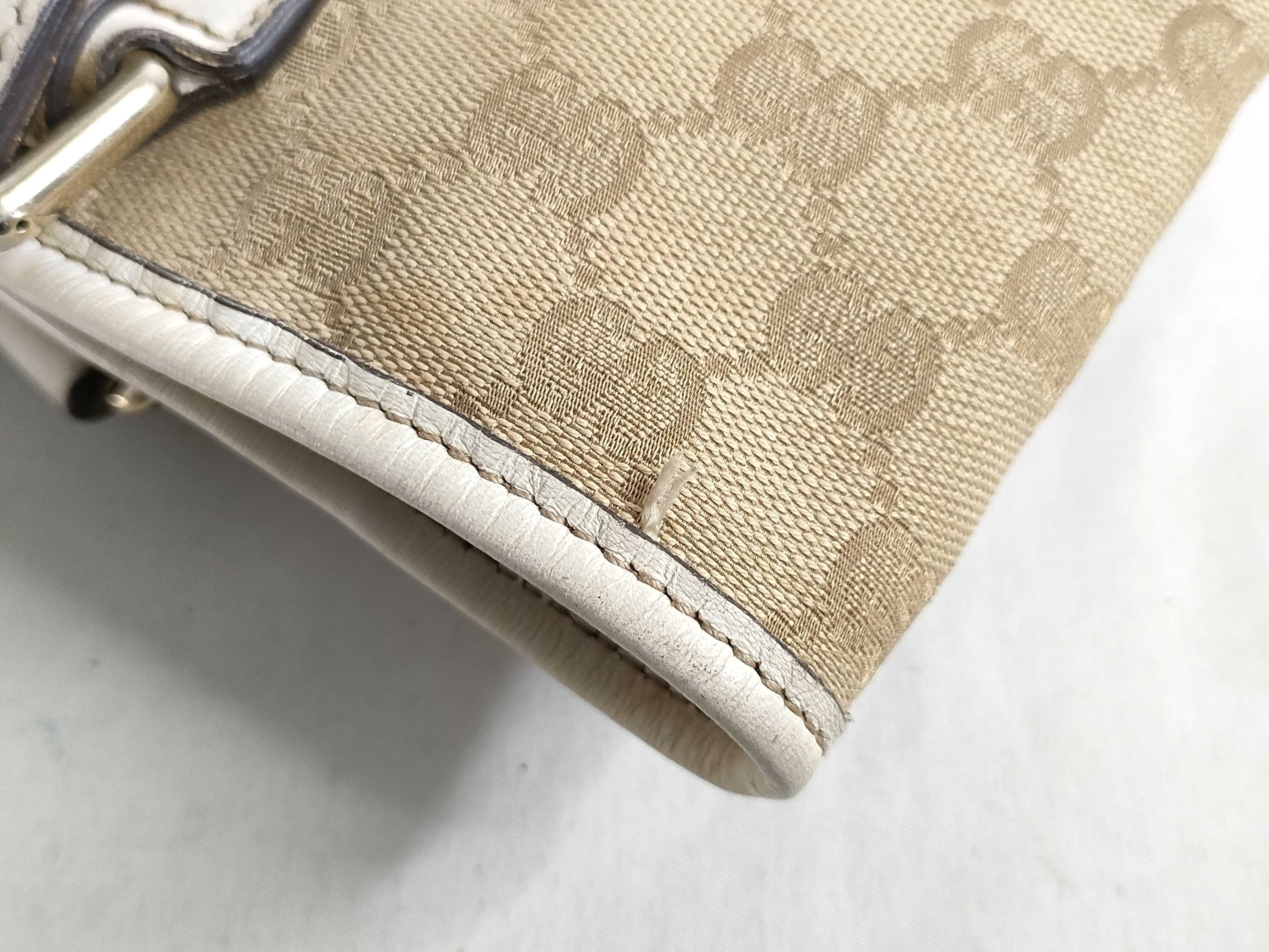 GG Canvas Gucci 139261 GG Canvas Sherry Line Jolicœur Tote Bag Leather Brown Tote Bag — view 13