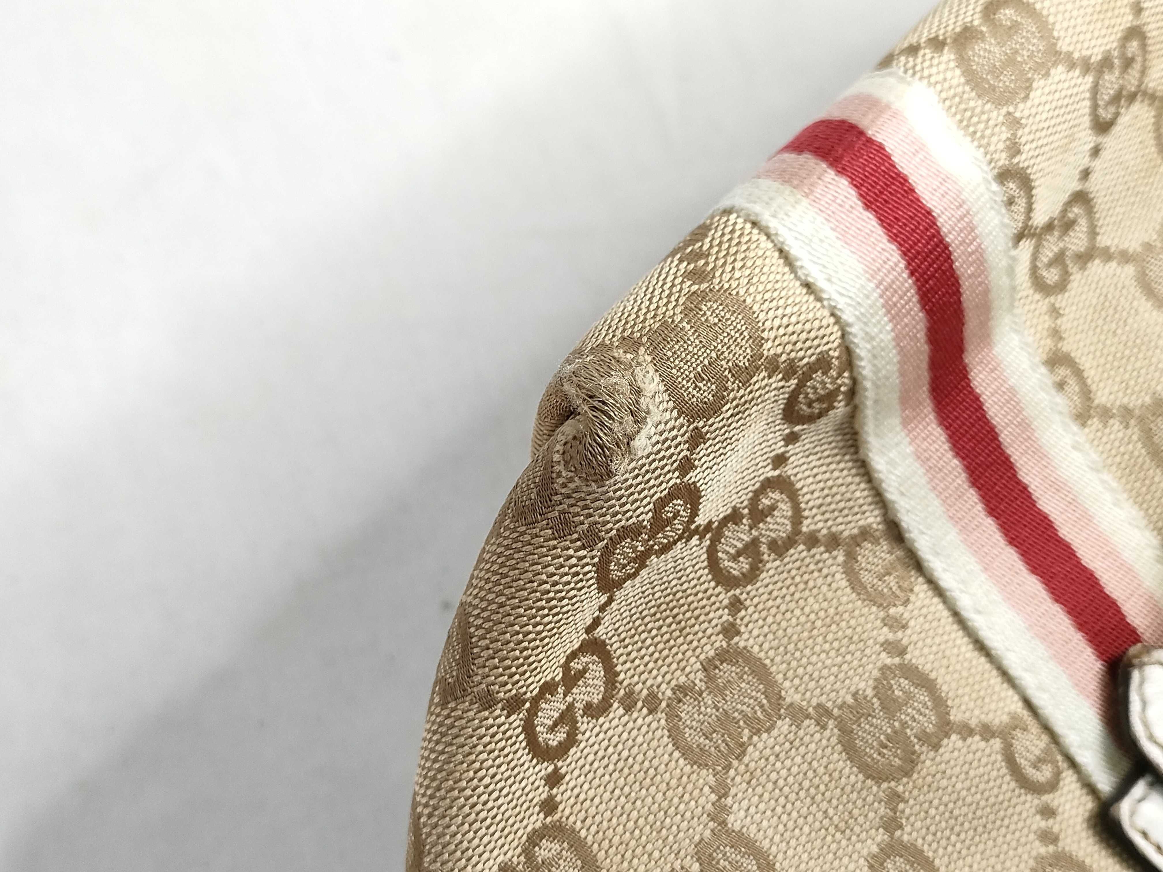 GG Canvas Gucci 139261 GG Canvas Sherry Line Jolicœur Tote Bag Leather Brown Tote Bag — view 14