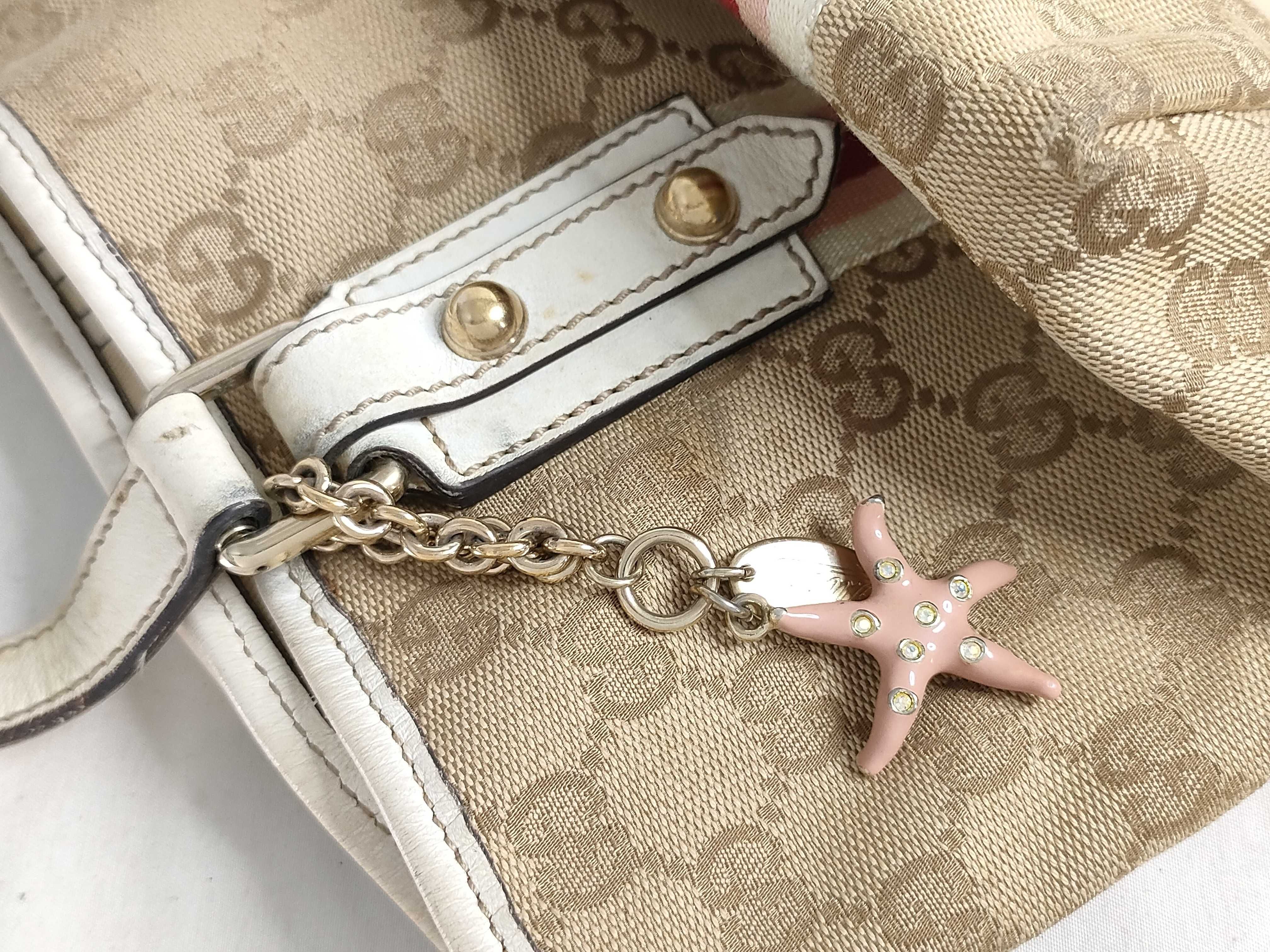 GG Canvas Gucci 139261 GG Canvas Sherry Line Jolicœur Tote Bag Leather Brown Tote Bag — view 15