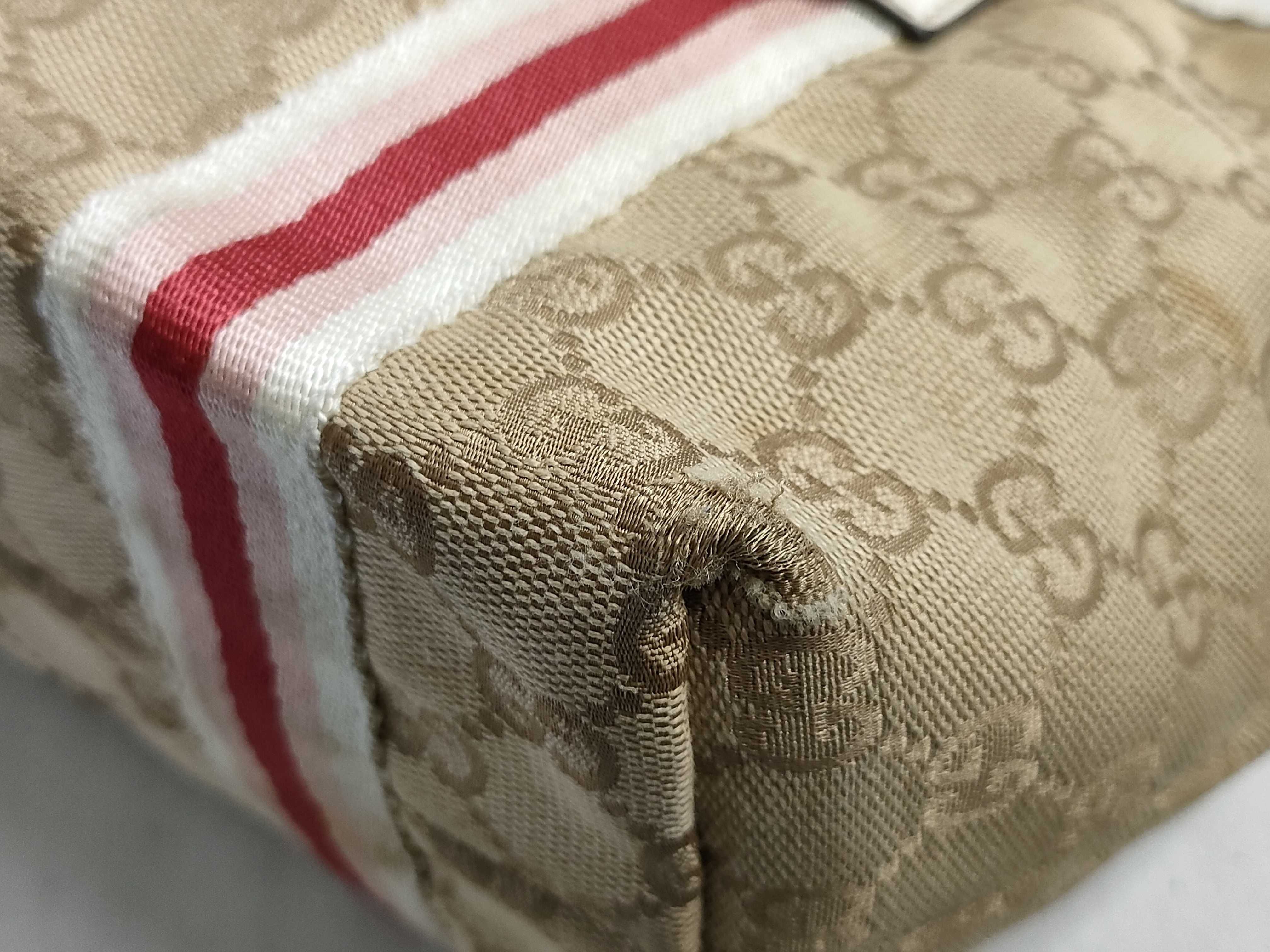 GG Canvas Gucci 139261 GG Canvas Sherry Line Jolicœur Tote Bag Leather Brown Tote Bag — view 6