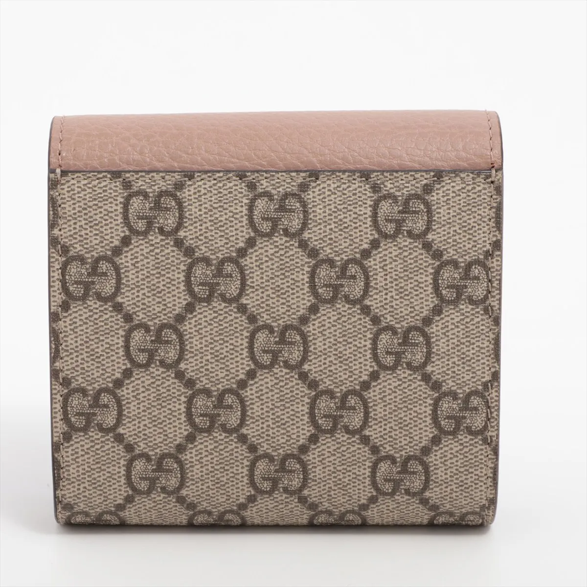 GG Marmont 598587 PVC x Leather Compact Wallet Beige x Pink — view 2