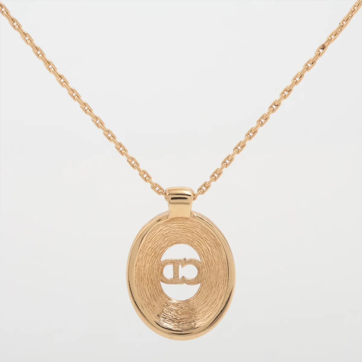 CD logo necklace, GP gold, — view 2