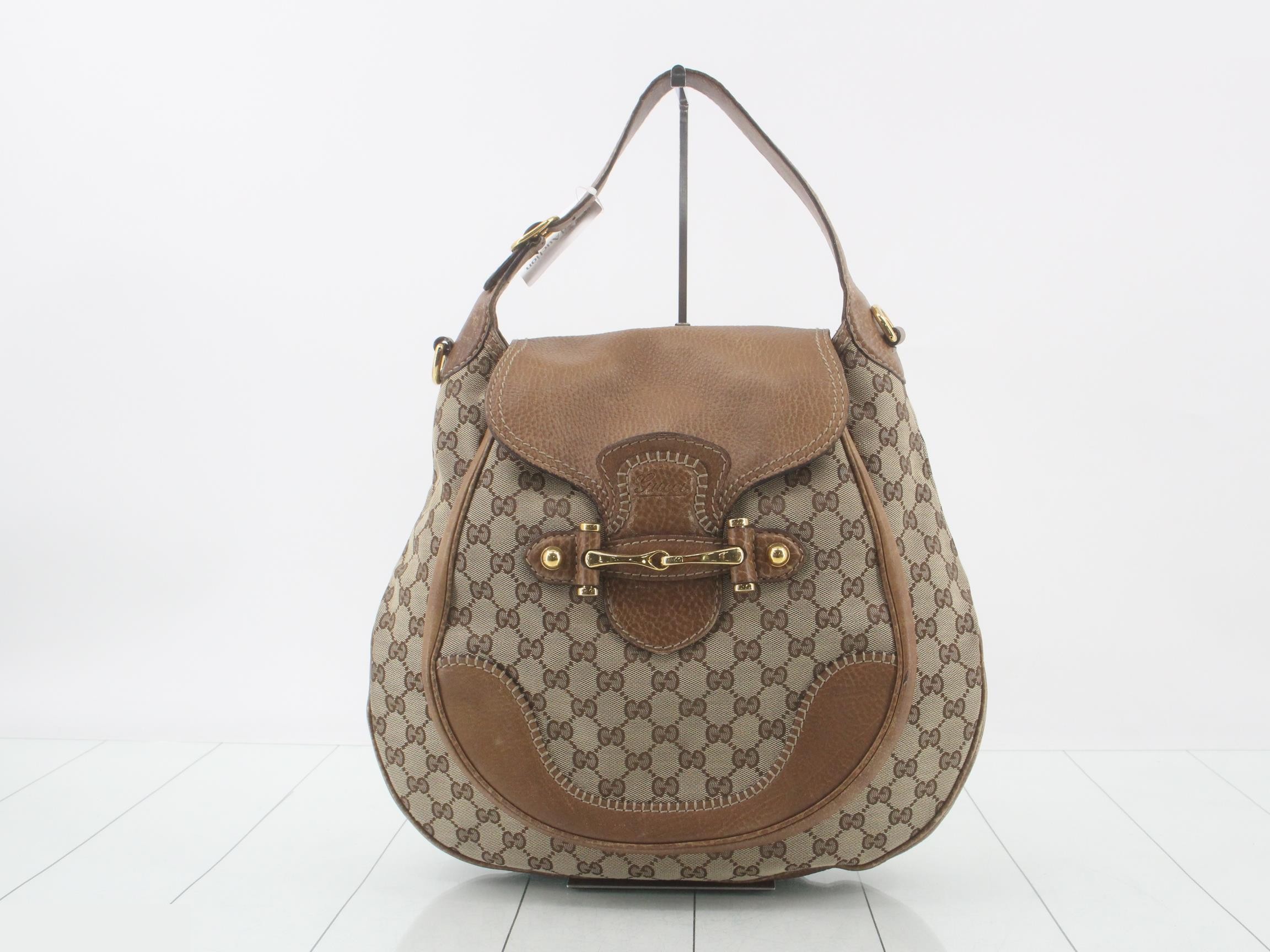 GG Canvas Horsebit One-Shoulder Bag
