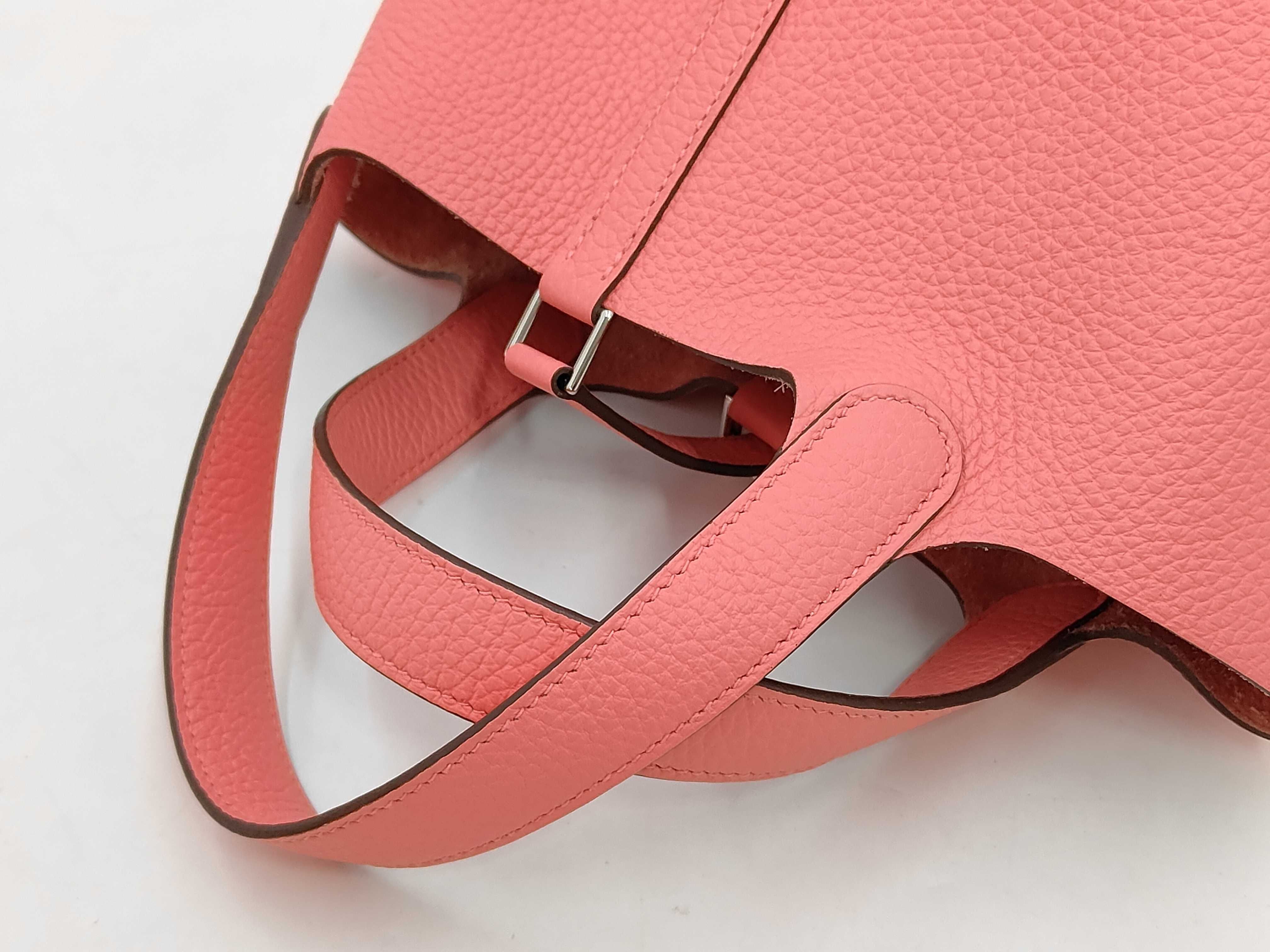 Picotin Lock PM Handbag, Silver Hardware, Rose Azalee, Y Stamp, AM001UH — view 3