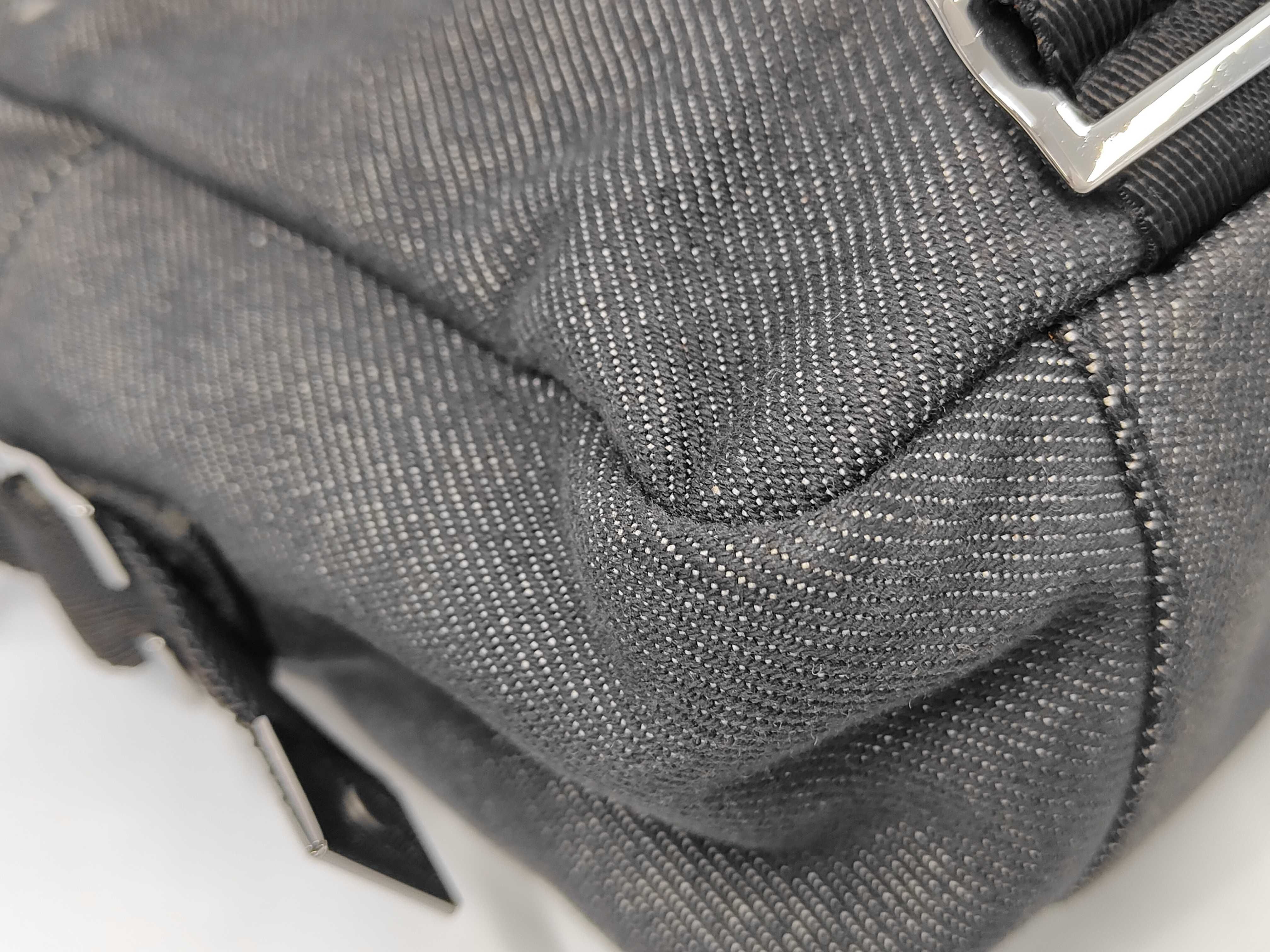 shoulder bag, denim canvas, gray. — view 4