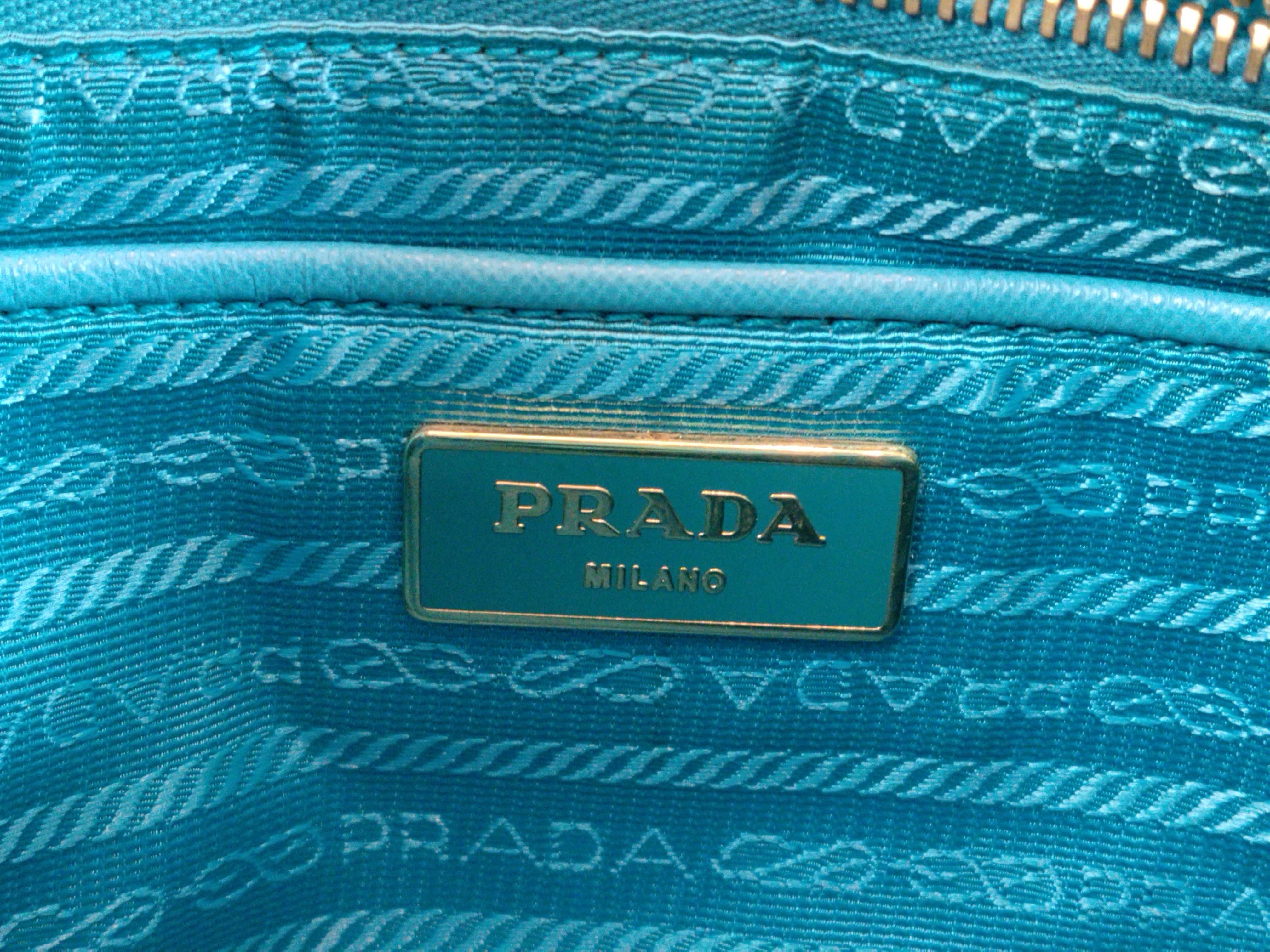 Nylon PH- Tessuto 2-Way Handbag Cyan Blue BR Shoulder Bag — view 11