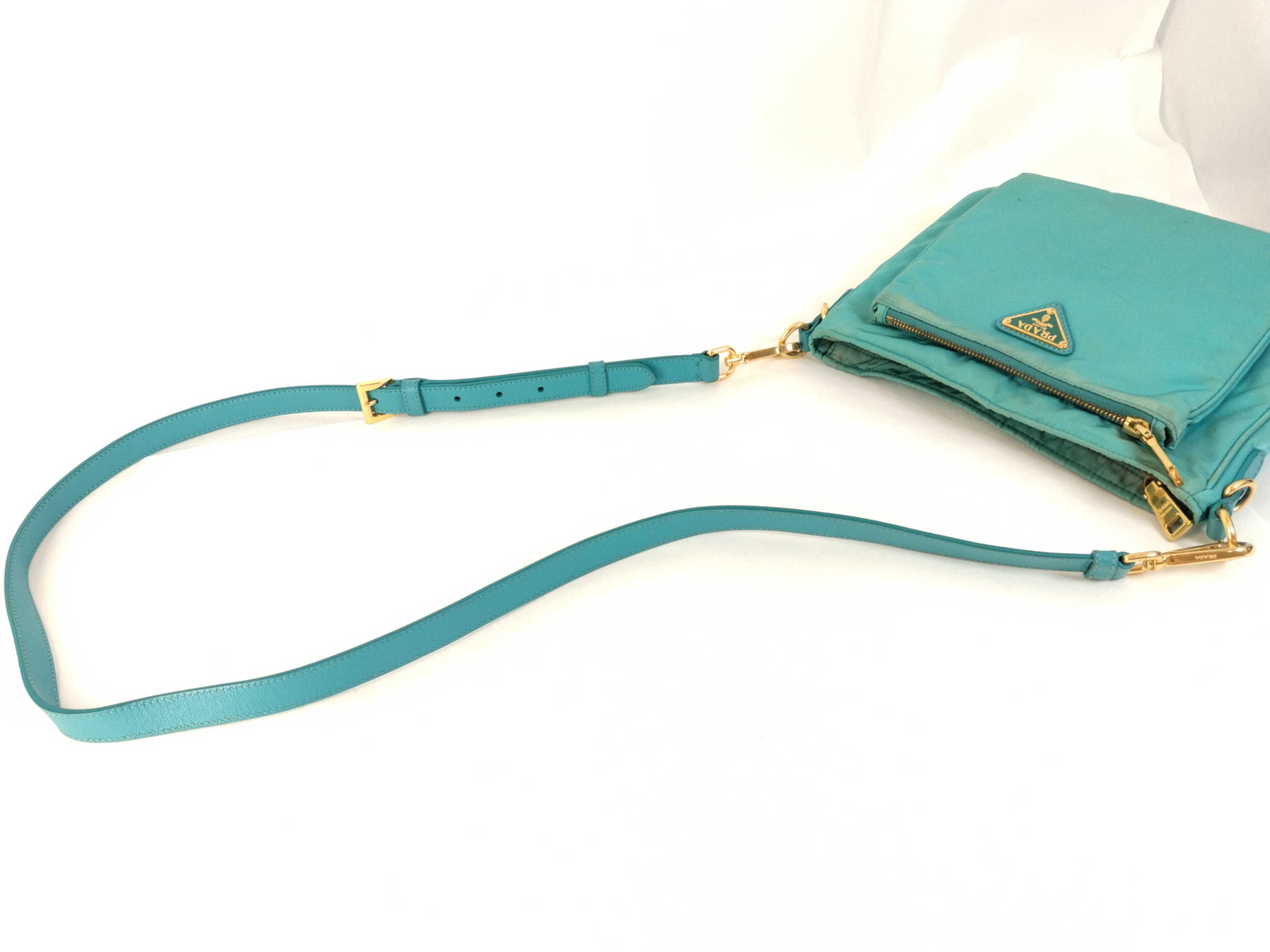Nylon PH- Tessuto 2-Way Handbag Cyan Blue BR Shoulder Bag — view 3