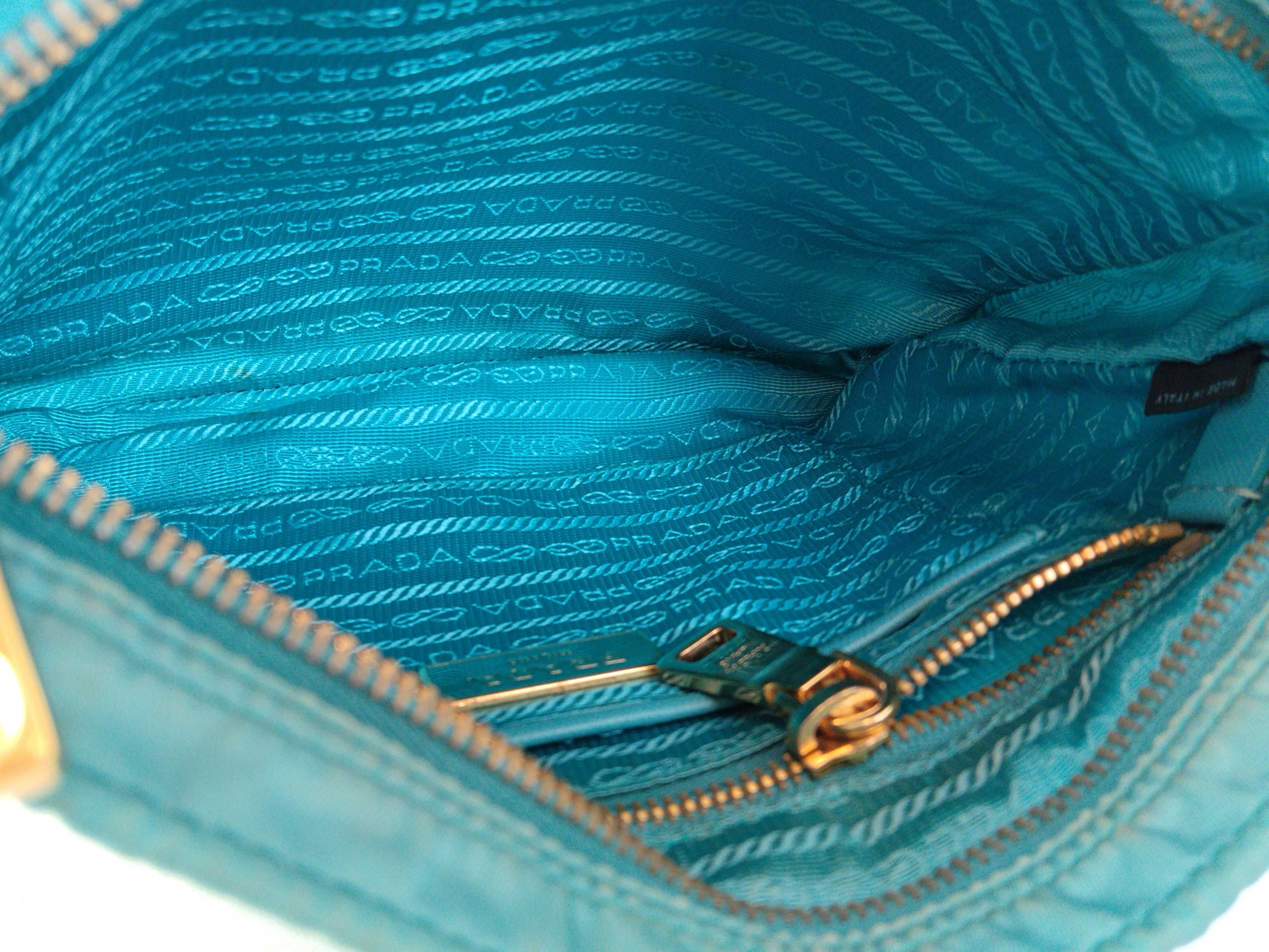 Nylon PH- Tessuto 2-Way Handbag Cyan Blue BR Shoulder Bag — view 9