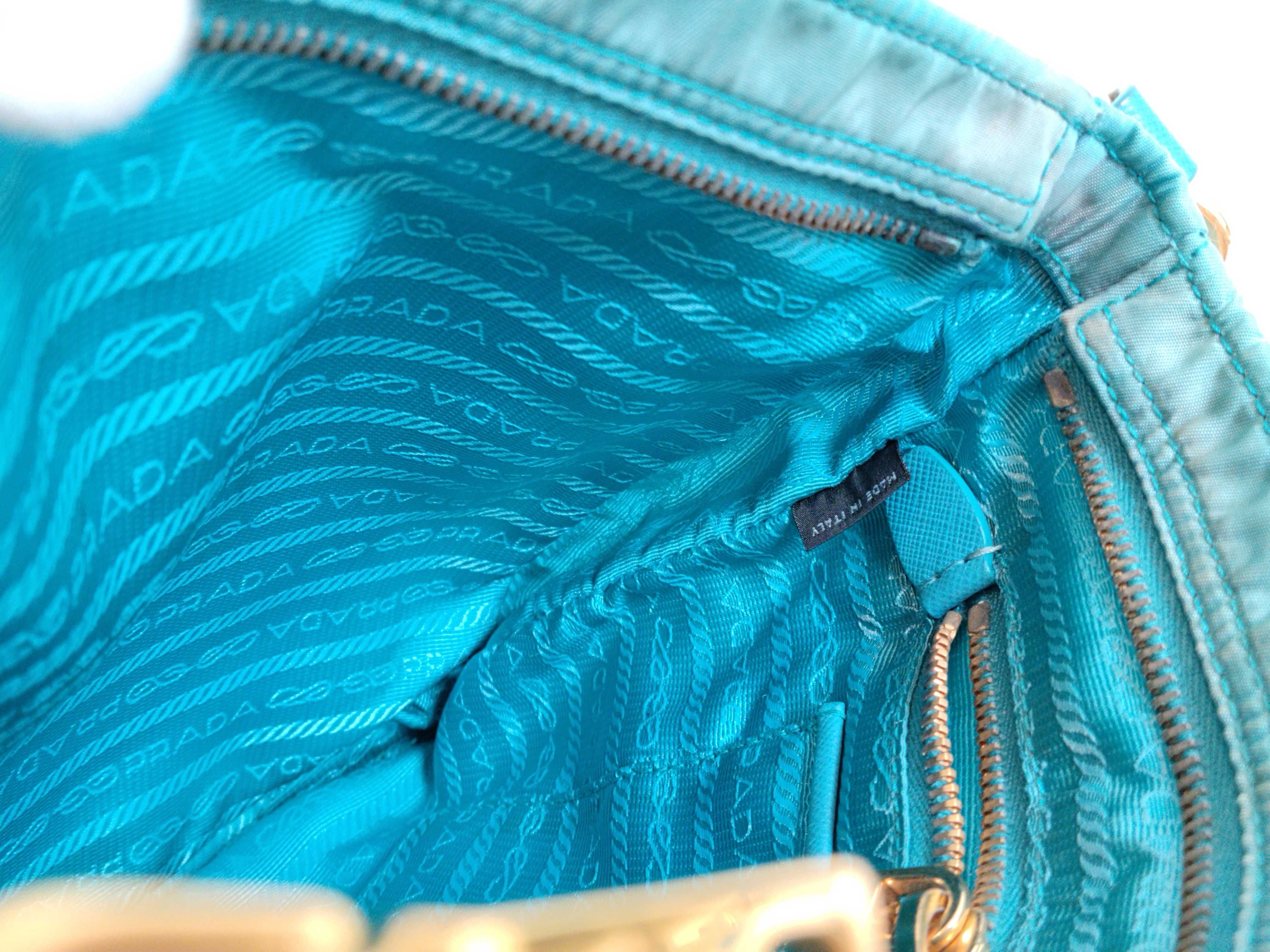 Nylon PH- Tessuto 2-Way Handbag Cyan Blue BR Shoulder Bag — view 10