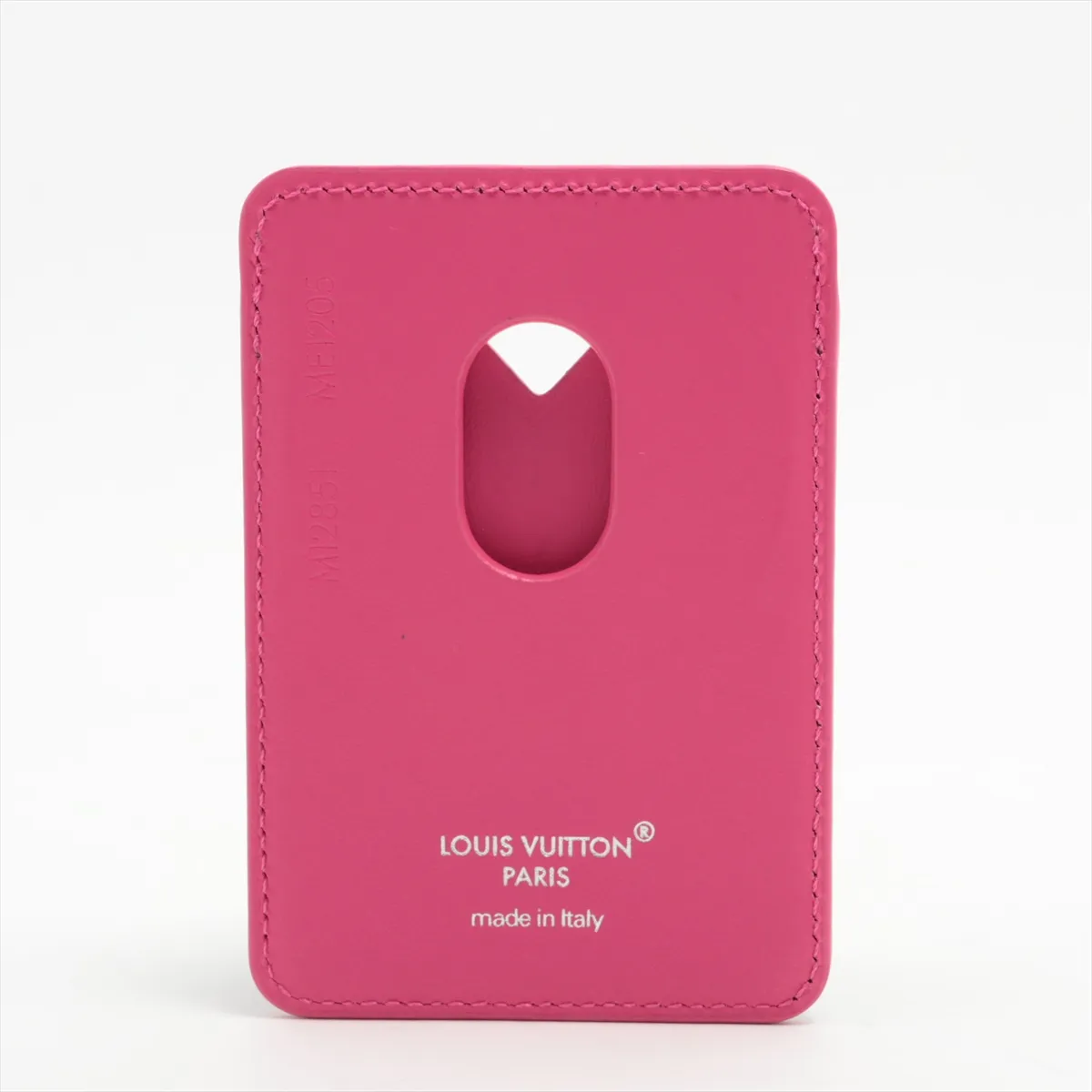 Monogram Macassar Portecartes Magnet M12851 ME1205 Pondicherry Pink Card Case — view 2