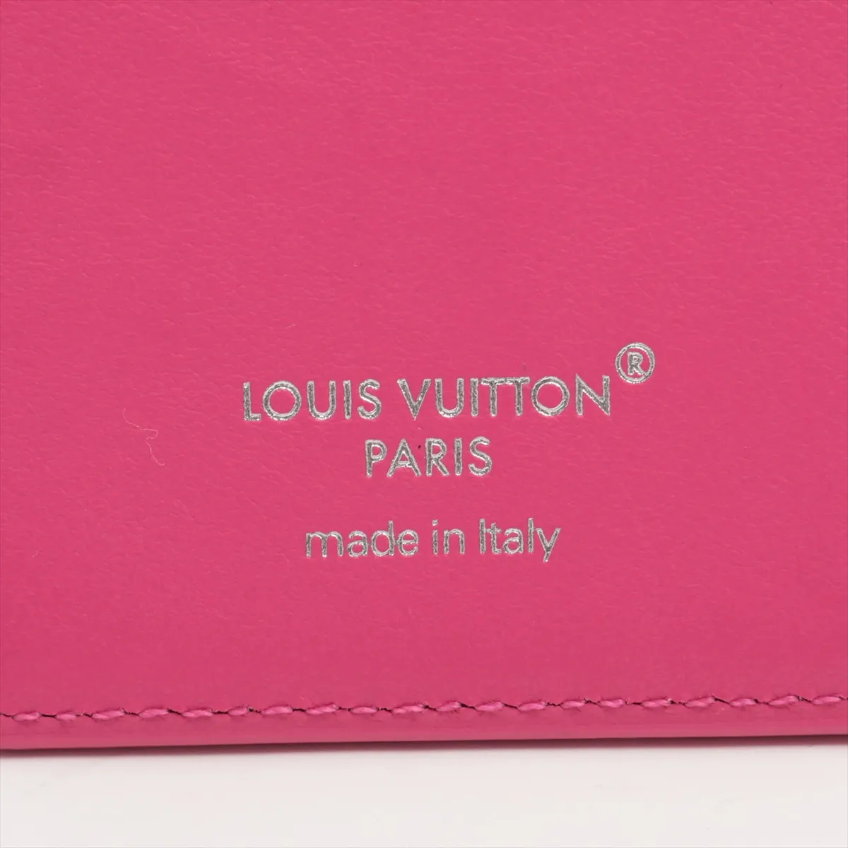 Monogram Macassar Portecartes Magnet M12851 ME1205 Pondicherry Pink Card Case — view 3