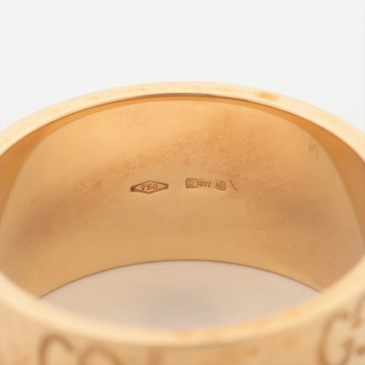 Icon Wide Ring, 750 (Yellow Gold), 9.4g, Size 14. Hallmark — view 5