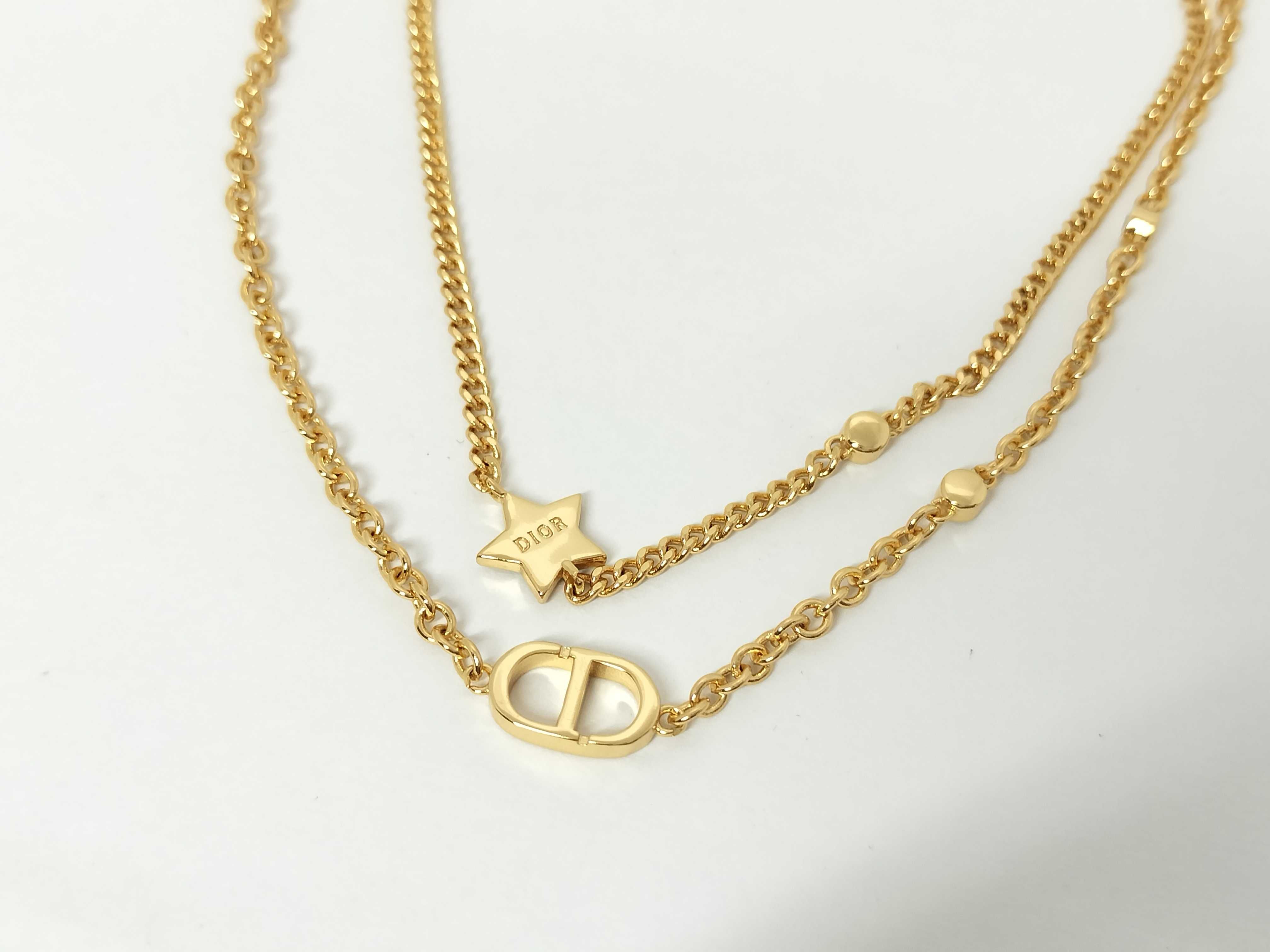 CD Logo Star Rhinestone Necklace — view 3