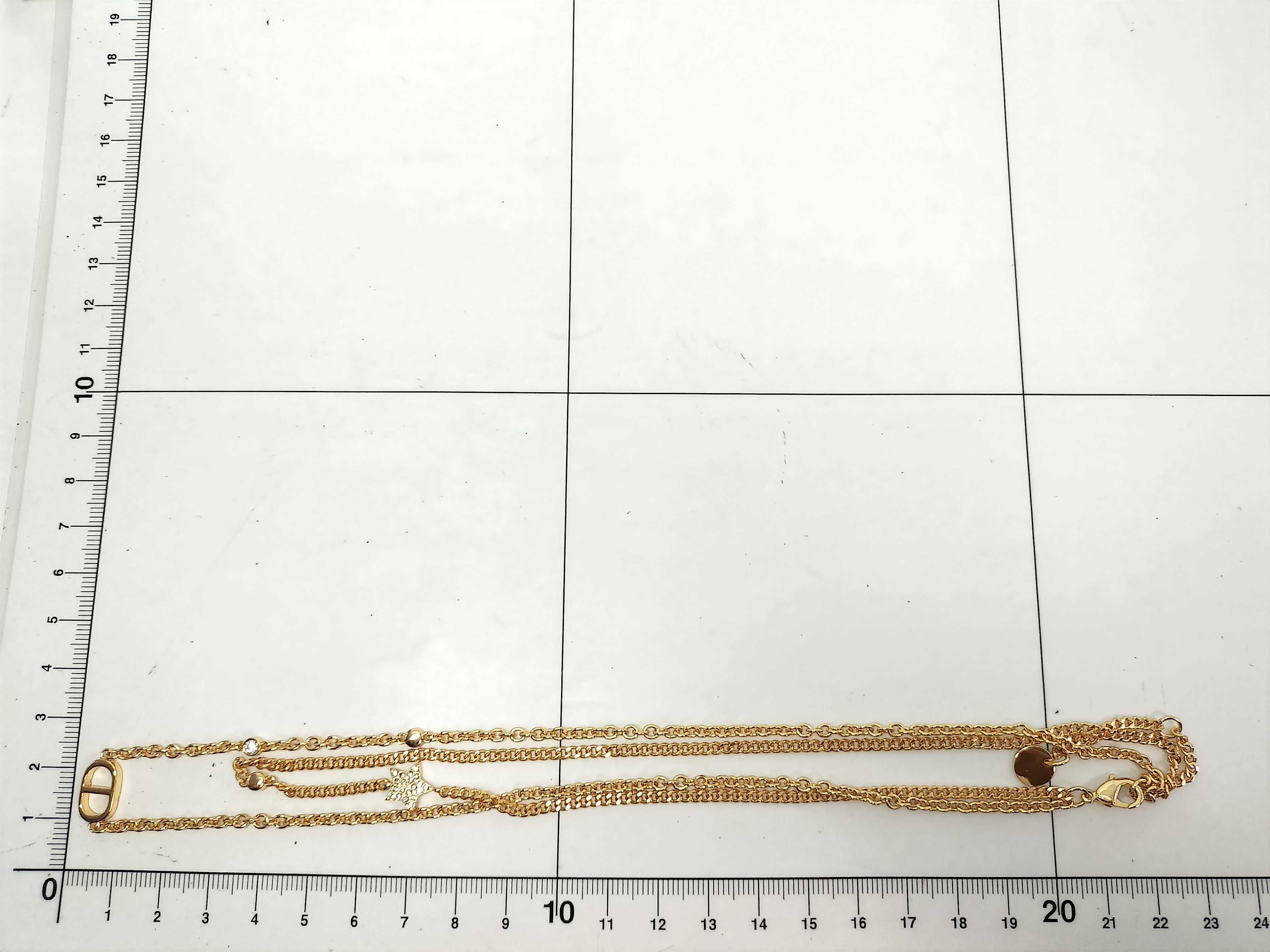 CD Logo Star Rhinestone Necklace — view 7