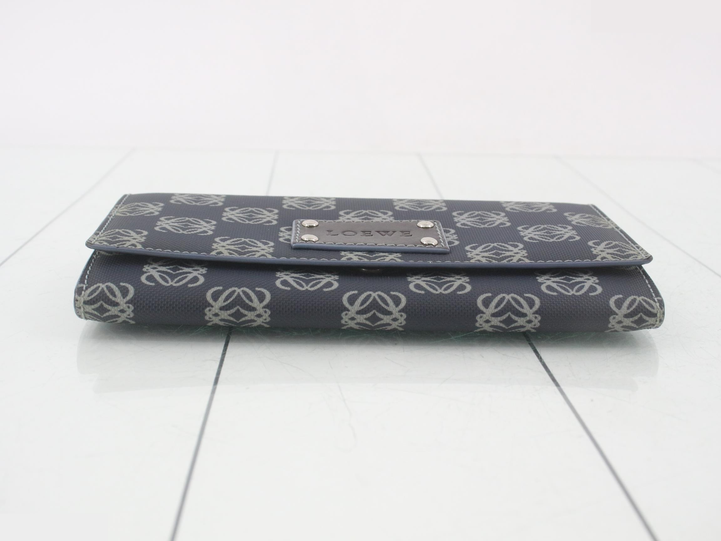 Repeat Long Wallet, PVC, Navy — view 3