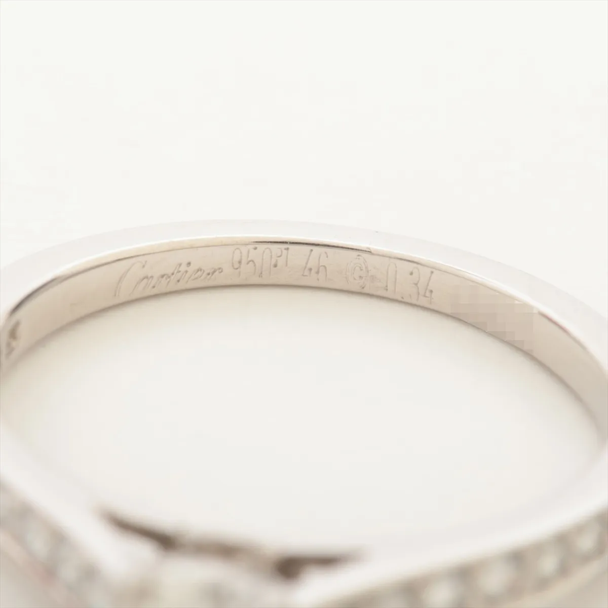Solitaire 1895 Half Eternity Diamond Ring, Pt950, 2.4g, 0.34 diamonds, 46cm, C306125. Features: — view 3