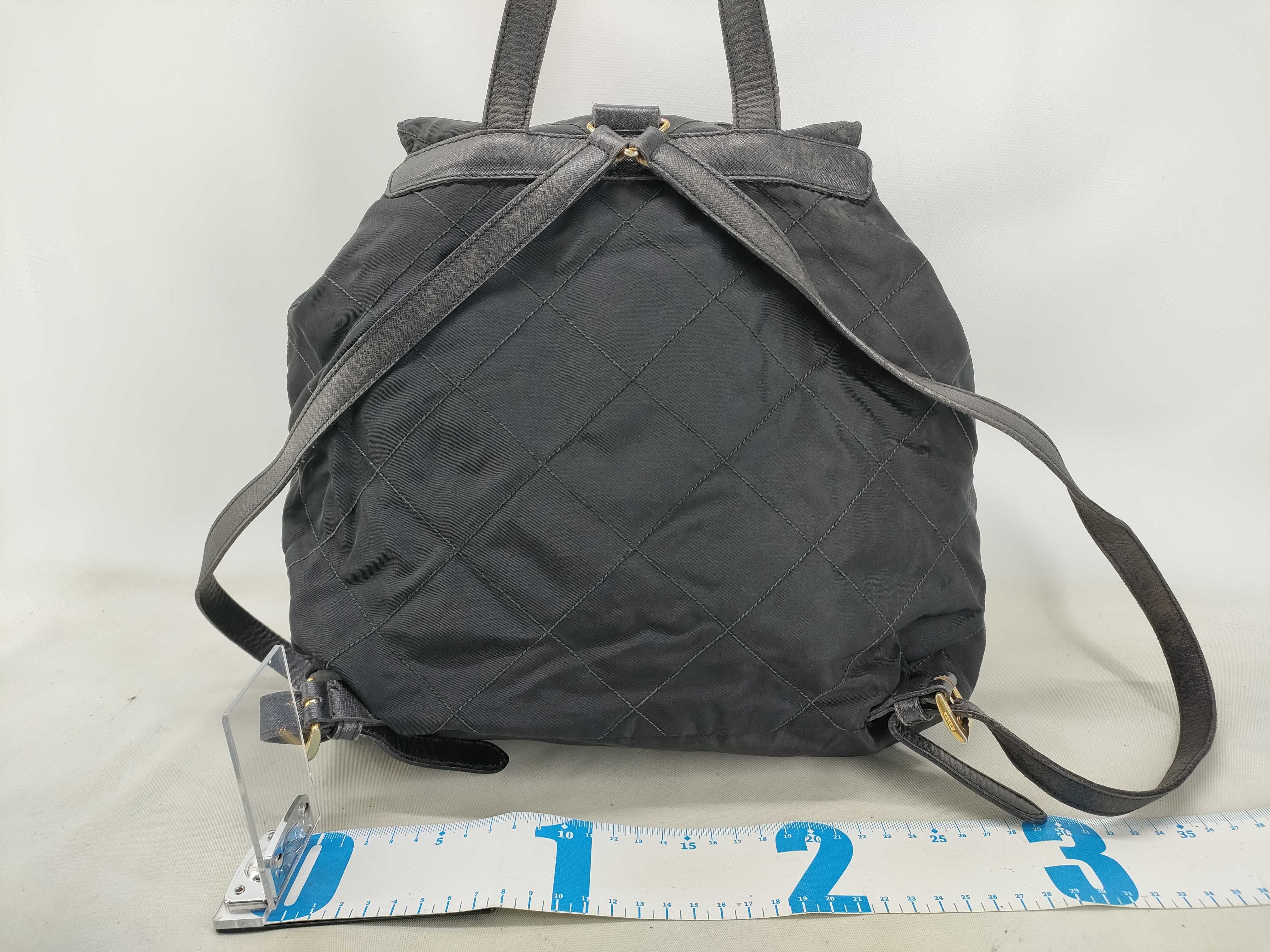 nylon backpack, quilted black backpack — view 2