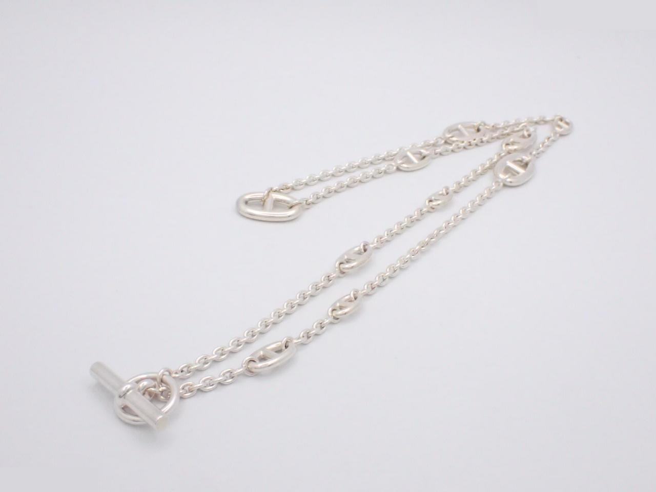 Ag925 Chaine d'Ancre Farandole Necklace, Total Length Approx. 80cm — view 3