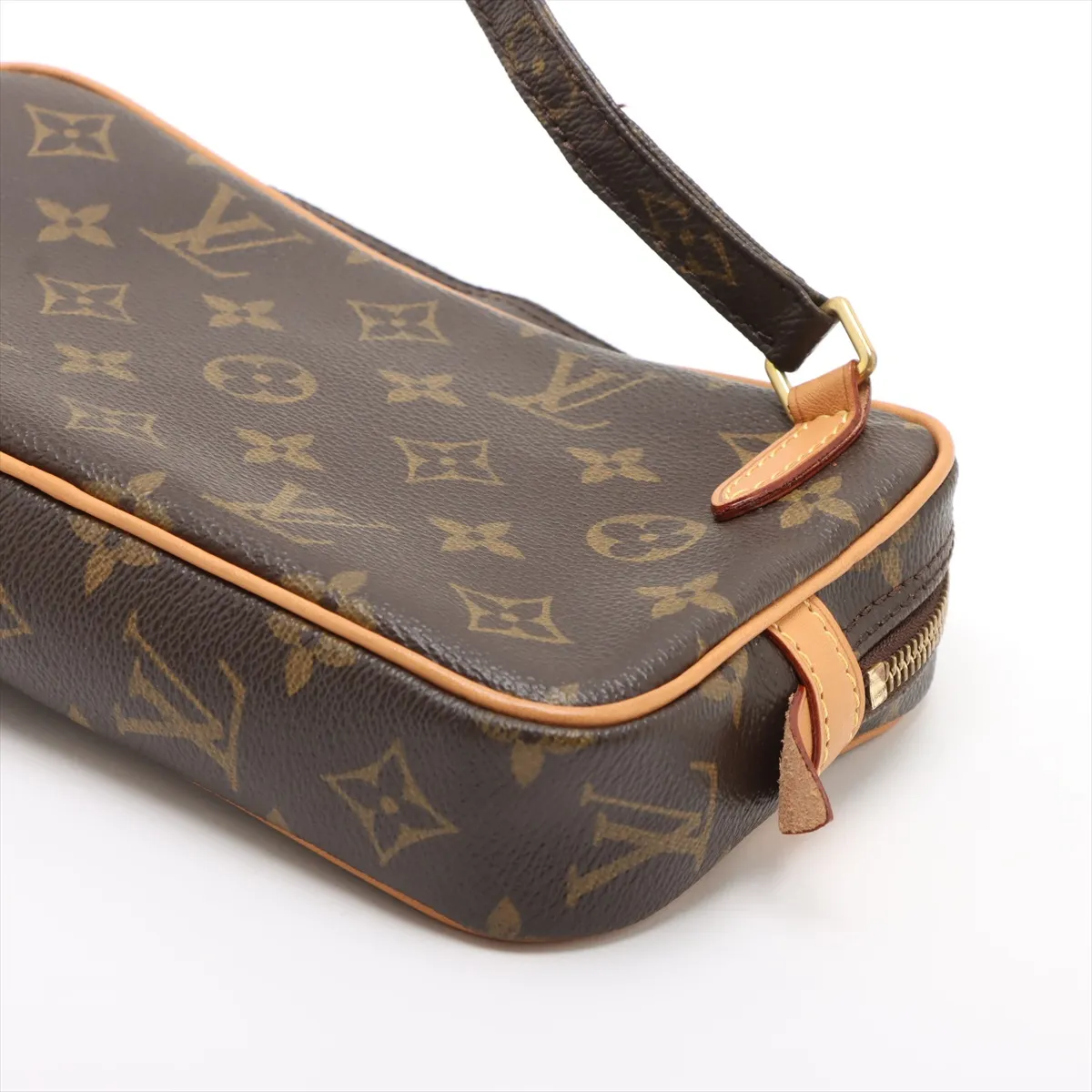 Monogram Pochette Marly Bandouliere M51828 TH1057 Brown Tanned Leather External Repairs in Various Parts — view 3