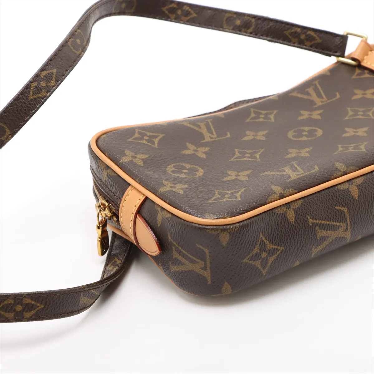 Monogram Pochette Marly Bandouliere M51828 TH1057 Brown Tanned Leather External Repairs in Various Parts — view 4