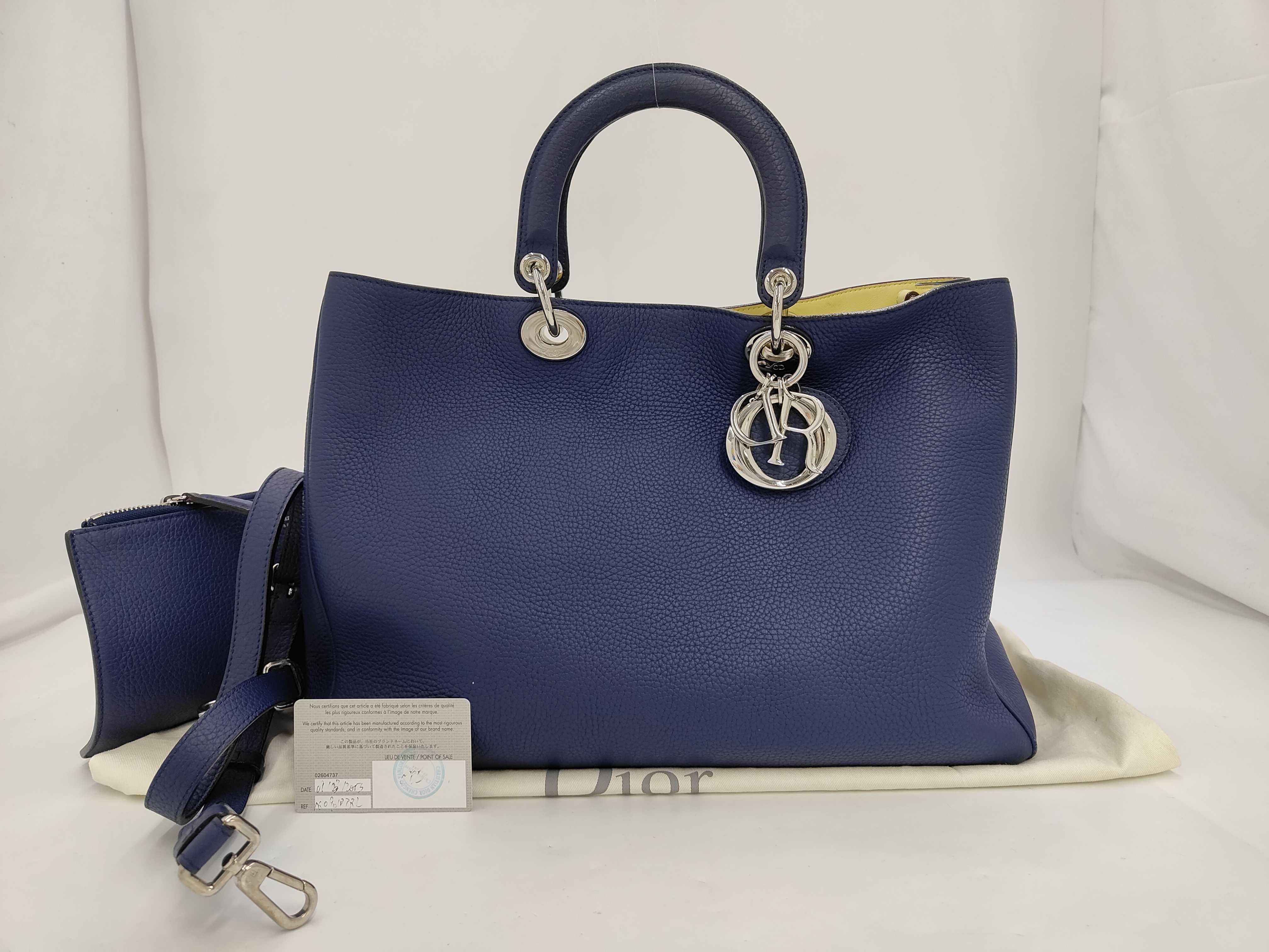 Diorissimo VIP Blue Caviar Skin Large Tote Bag