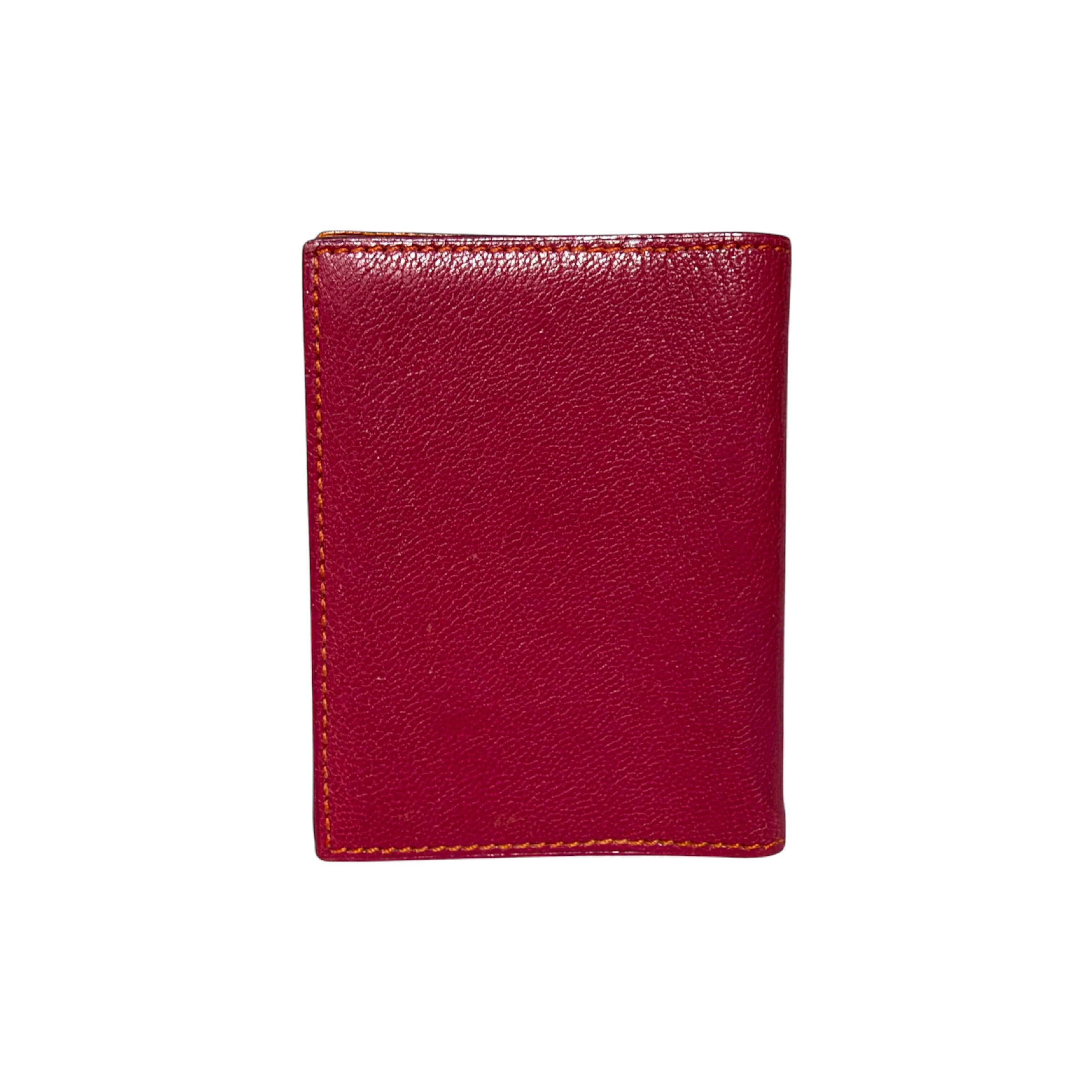 Card Case/Pass Case/Business Card Holder with Clip, Rose Orange — view 2