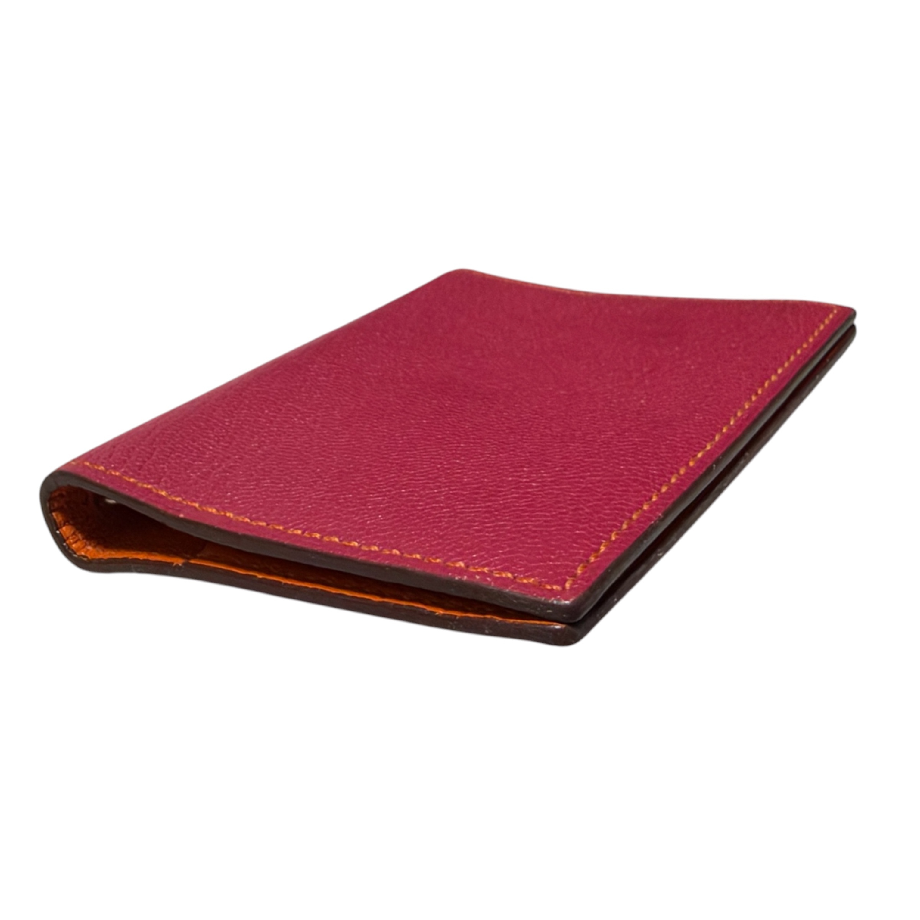 Card Case/Pass Case/Business Card Holder with Clip, Rose Orange — view 3