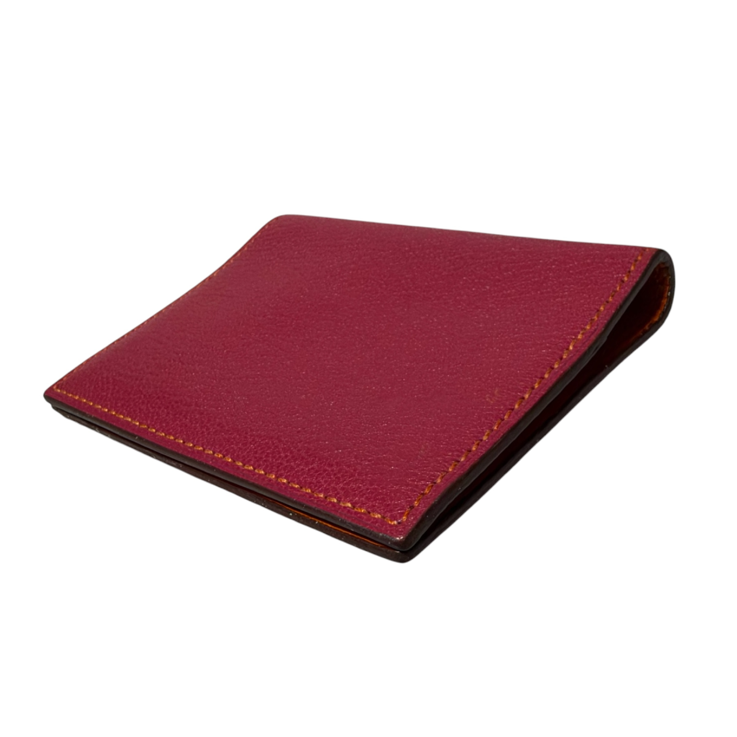 Card Case/Pass Case/Business Card Holder with Clip, Rose Orange — view 4