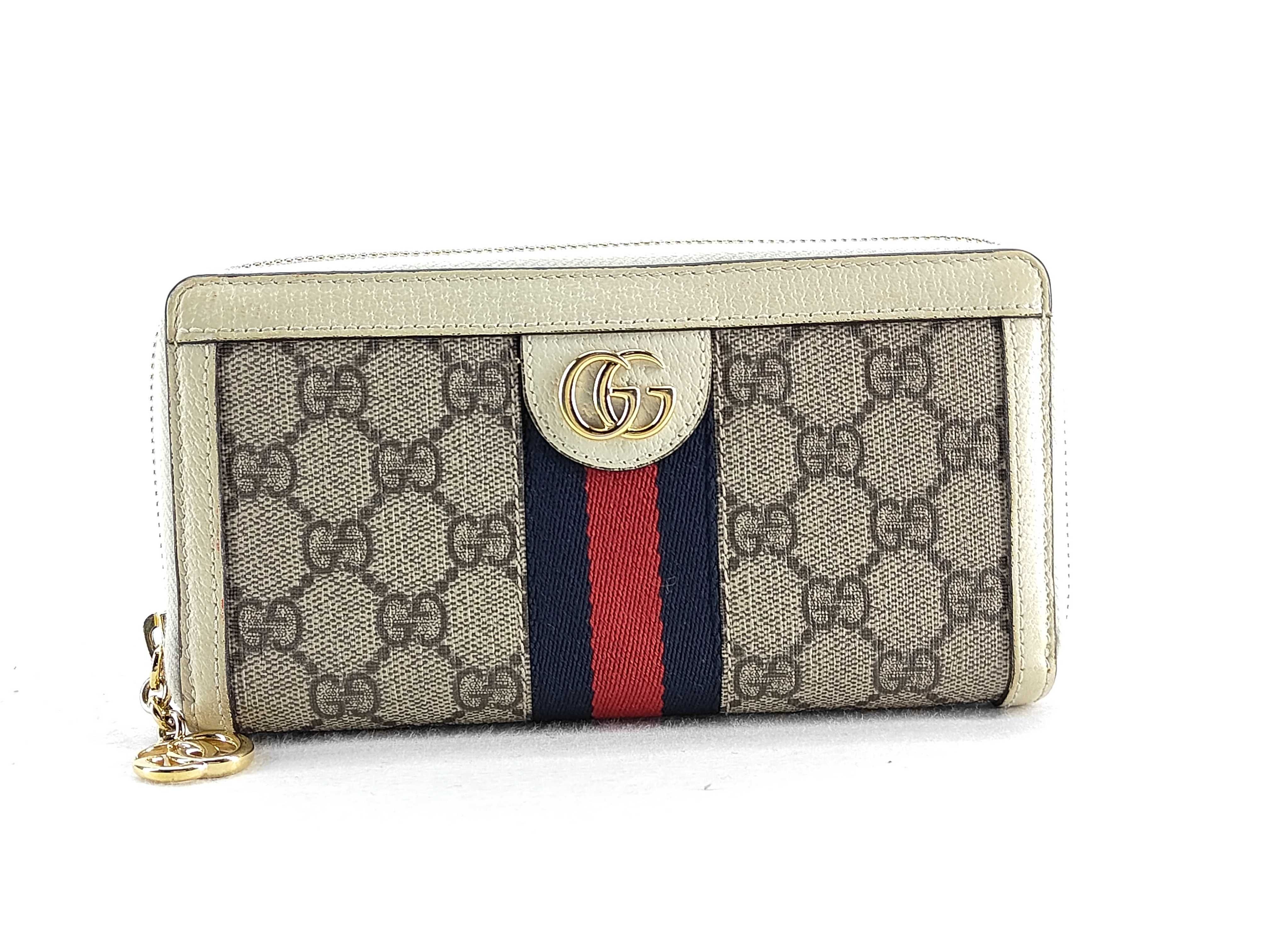 GG Supreme Round Zip Long Wallet 523154